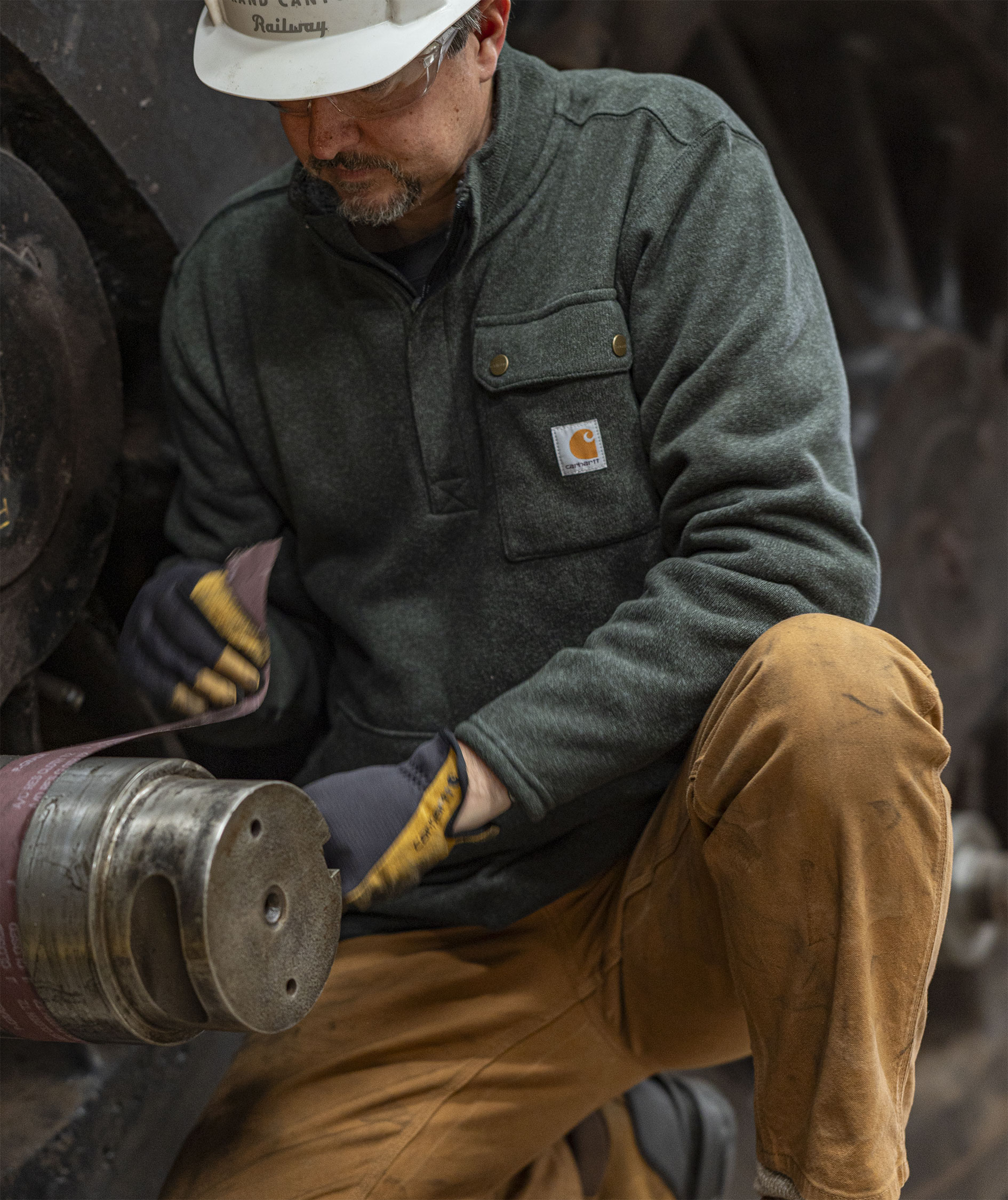 Carhartt Wayland fleecetr&oslash;je, Forestry Green, large image number 4