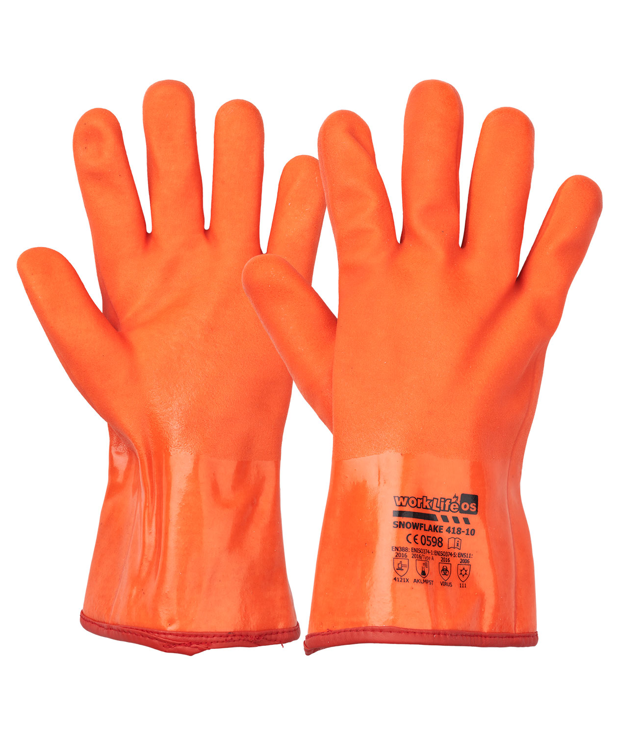 OS Snowflake vinterhandskar, Orange