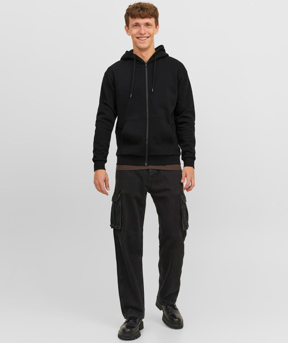Jack & Jones JJEBRADLEY hettegenser med glidel&aring;s, Black, large image number 5