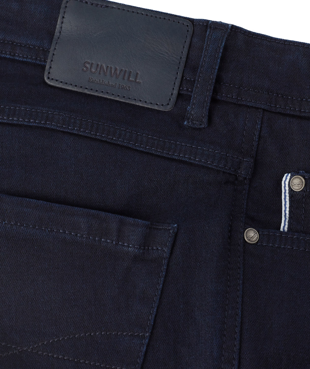 Sunwill Super Stretch Fitted Jeans, Dark blue washed, large image number 4