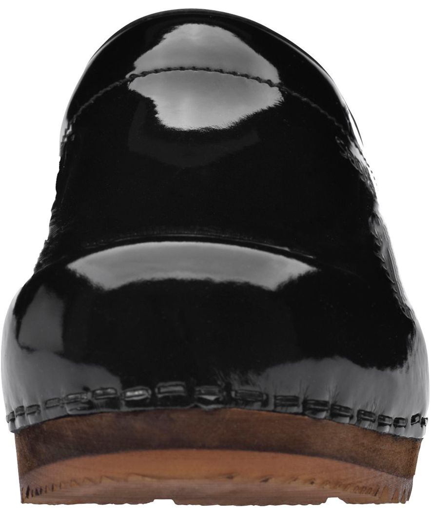 Sanita Classic patent dame tr&aelig;sko, Sort, large image number 3