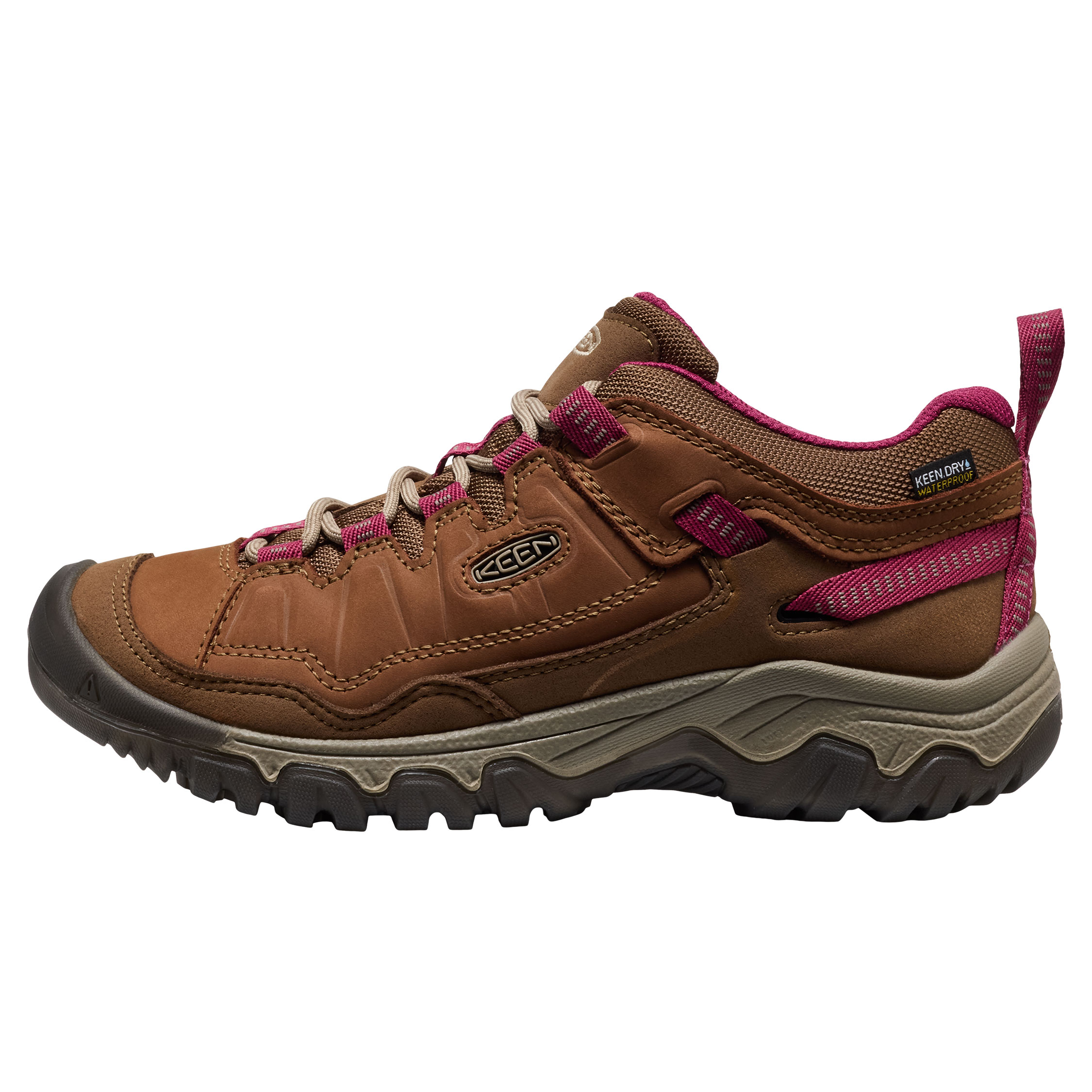 Keen Targhee IV WP women's hiking shoes, Bison/Beaujolais, large image number 2