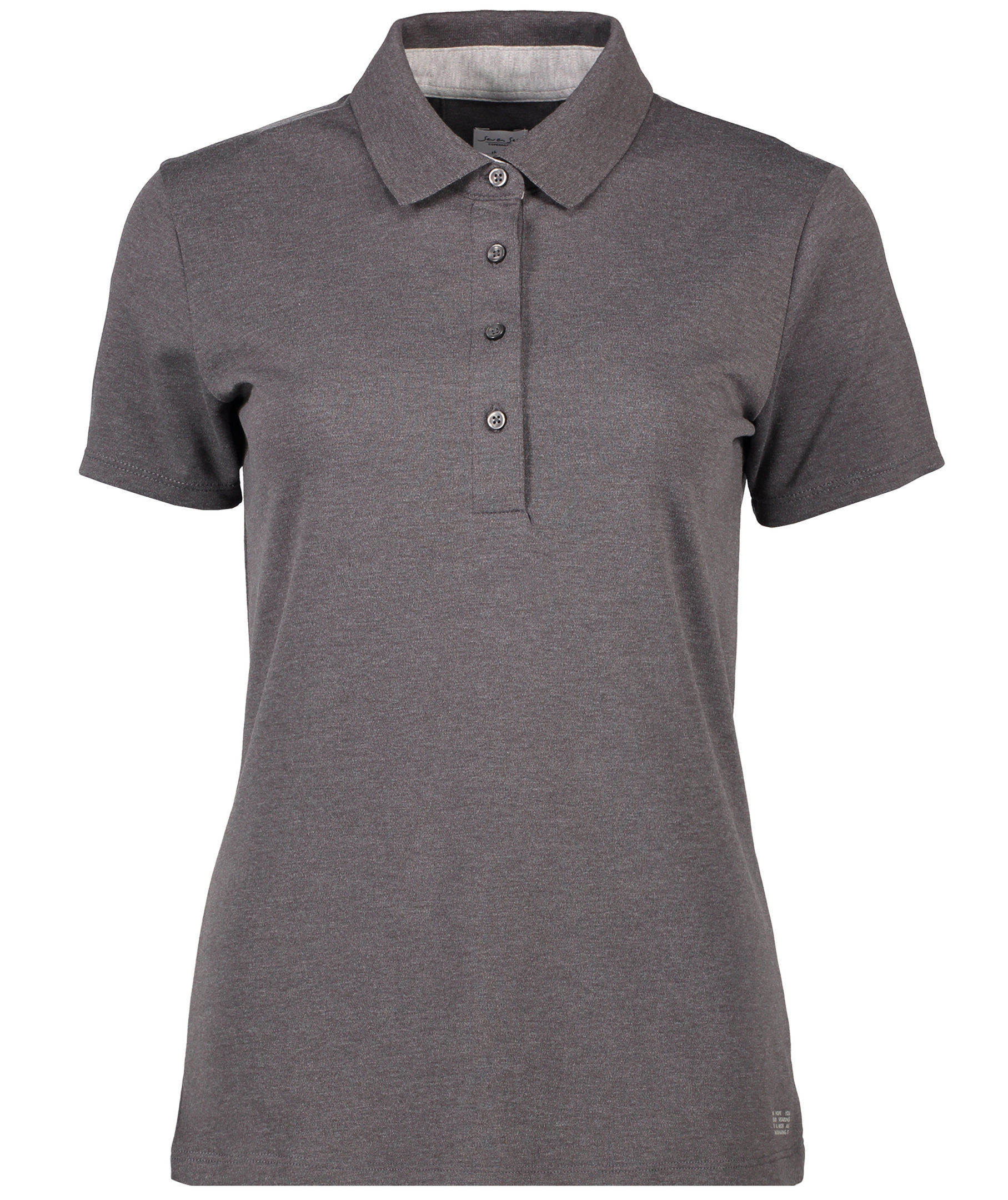 Seven Seas dame Polo T-skjorte, Dark Grey Melange, Dark Grey Melange, swatch