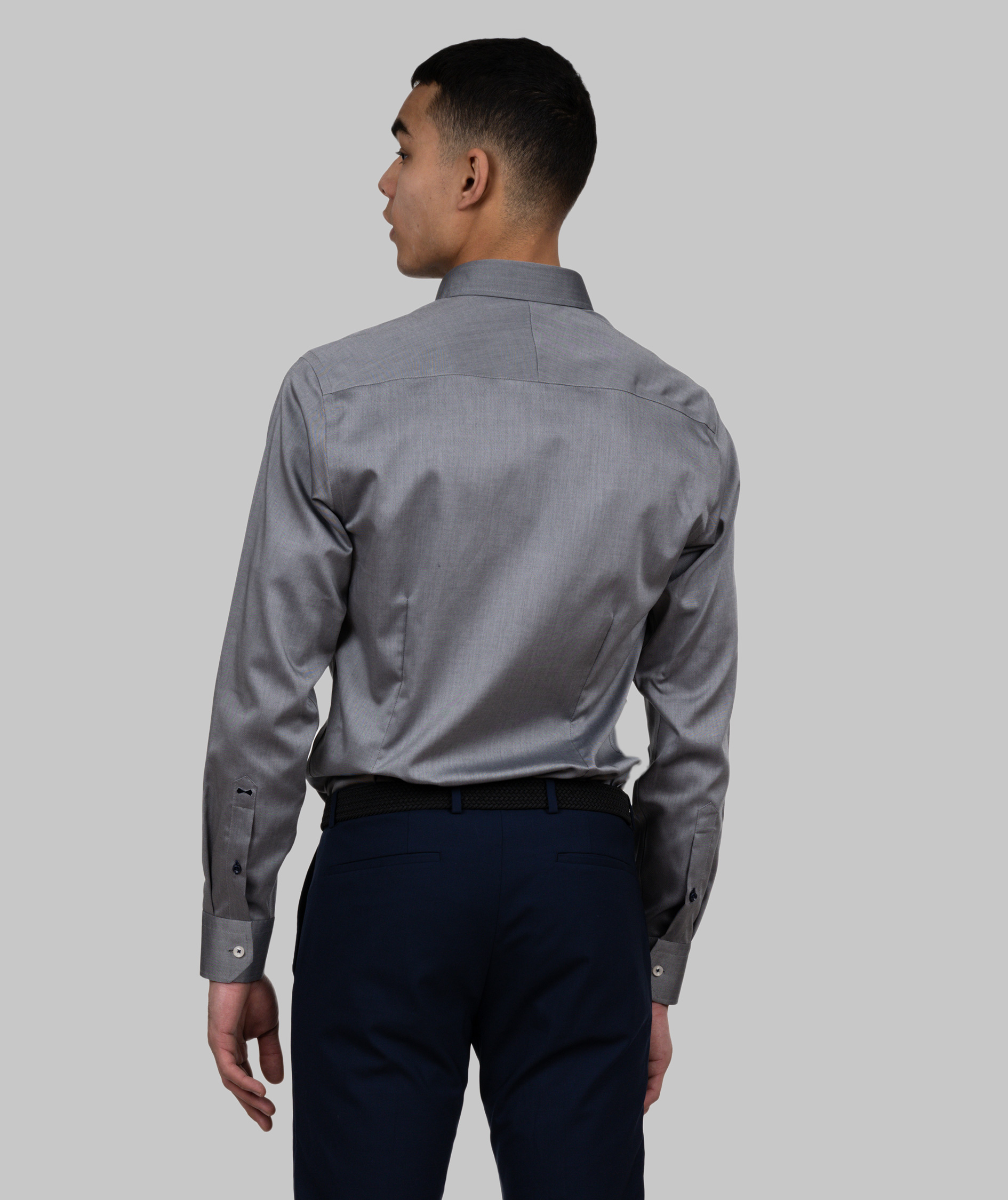 J. Harvest & Frost Twill Red Bow 122 slim fit skjorte, Gr&aring;, large image number 3