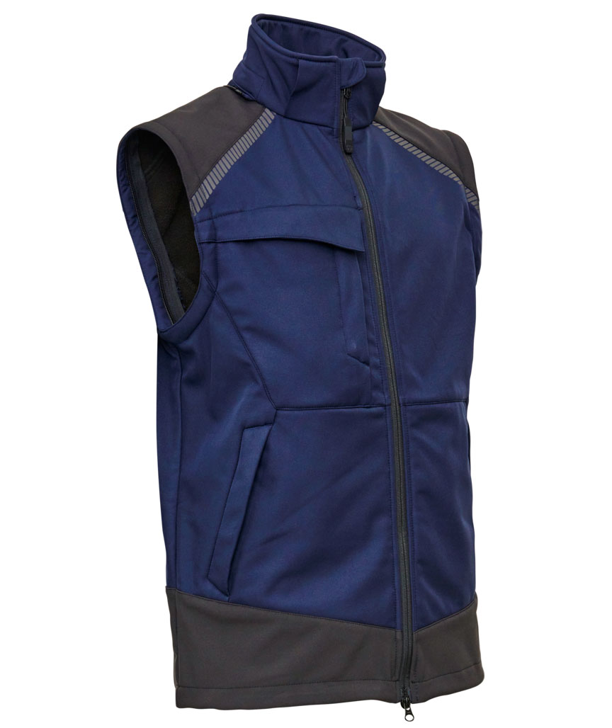 ELKA Working Xtreme 2-i-1 softshelljakke, Navy/Sort, large image number 2