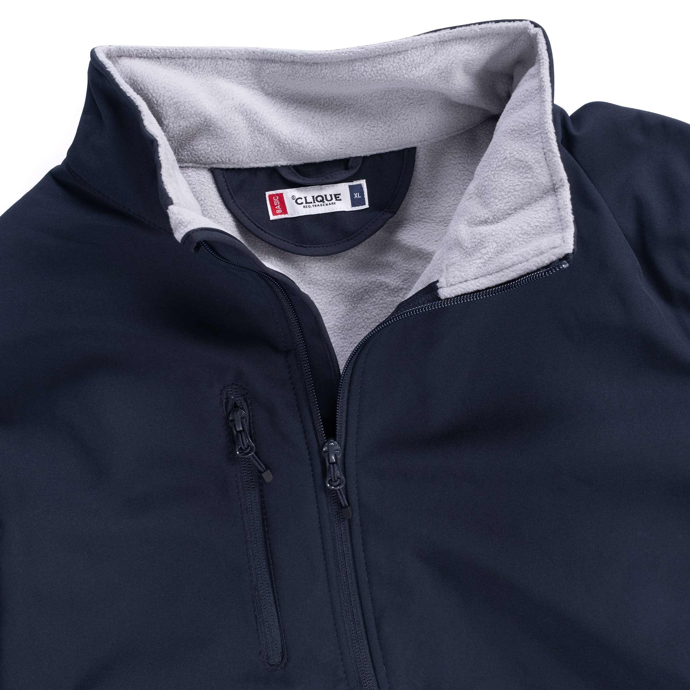 Clique Basic softshelljakke, M&oslash;rkebl&aring;, large image number 3