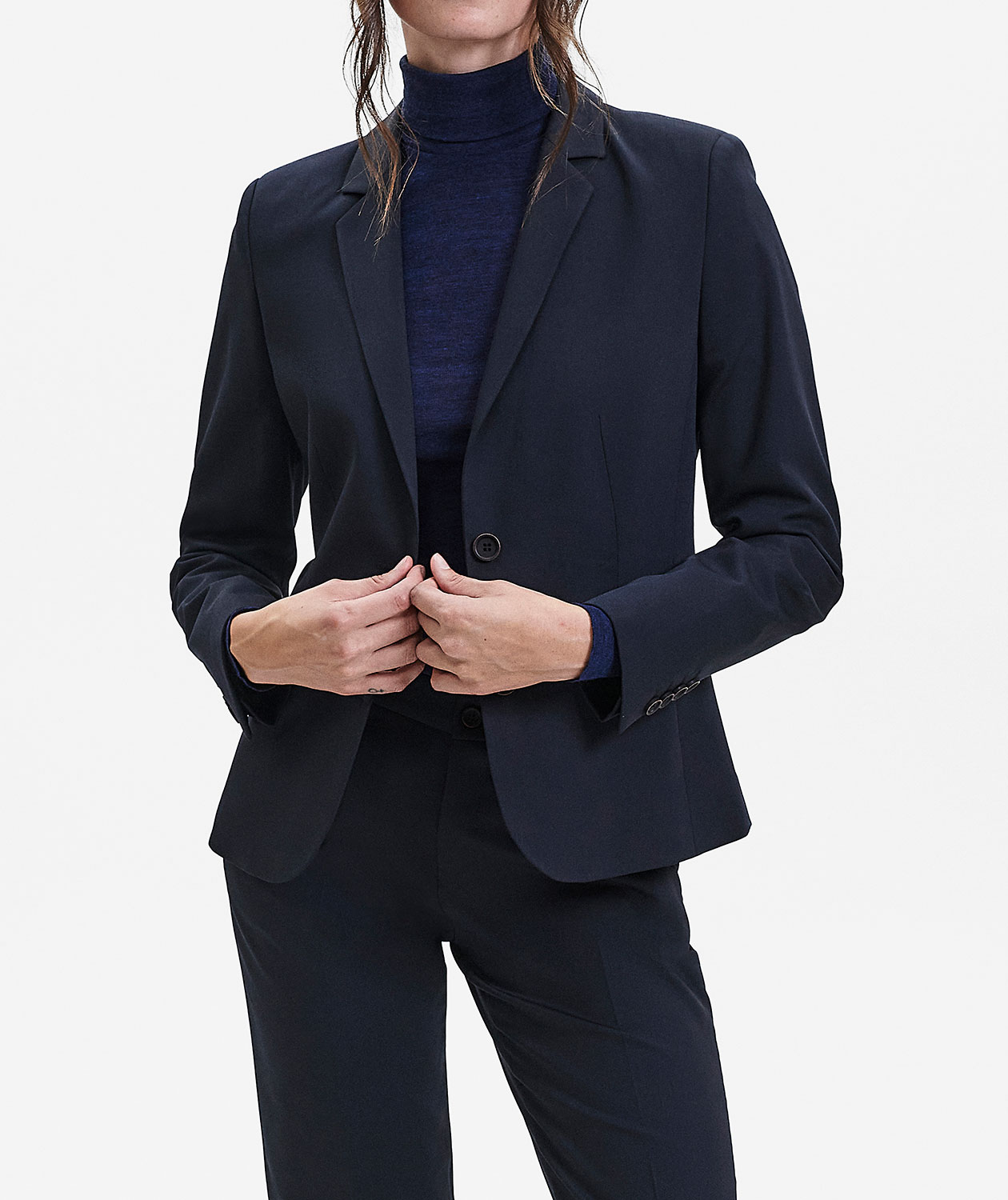 Sunwill Traveller Bistretch Modern fit kavaj dam, Navy