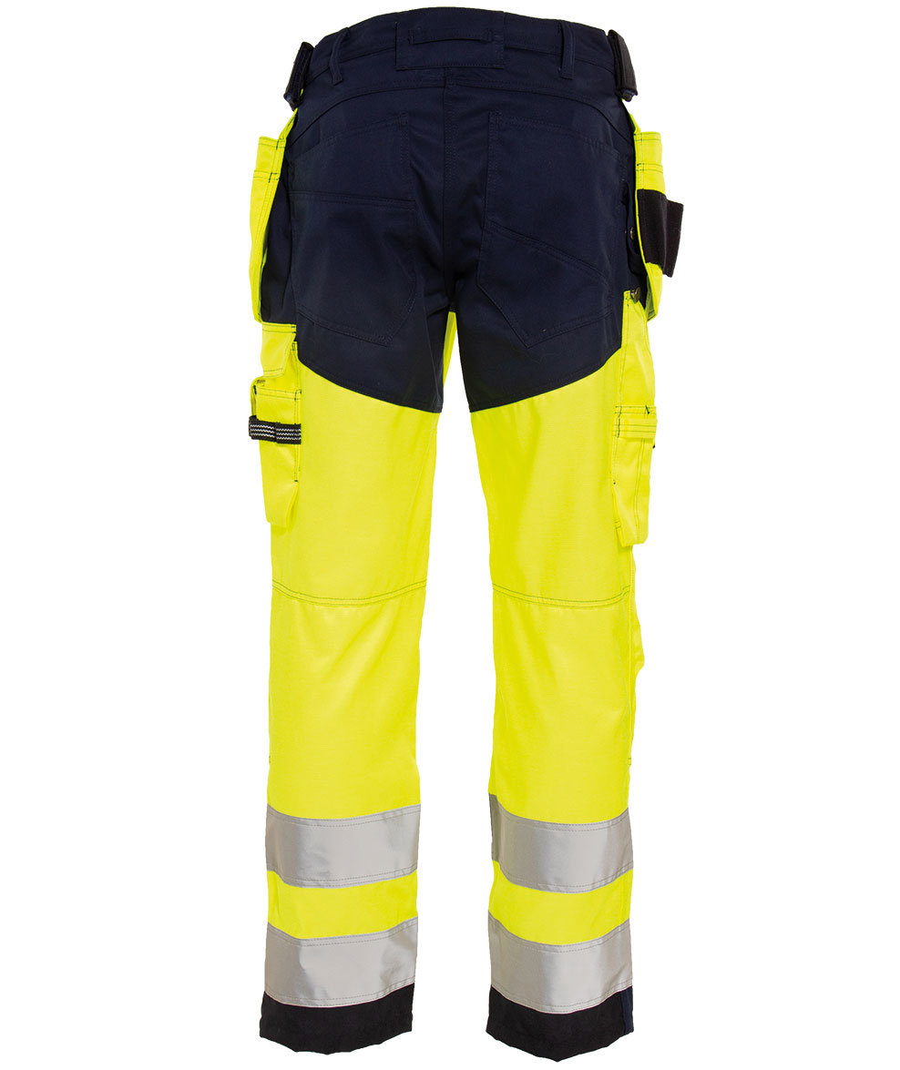 Tranemo CE-ME craftsman trousers, Hi-vis Yellow/Marine