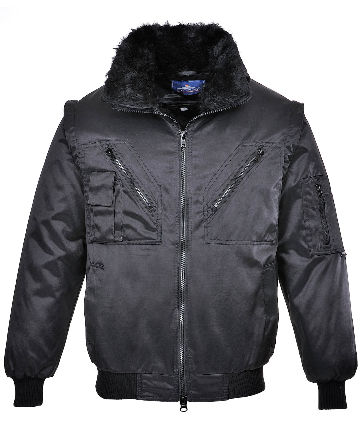 Portwest 4-i-1 pilotjacka, Svart