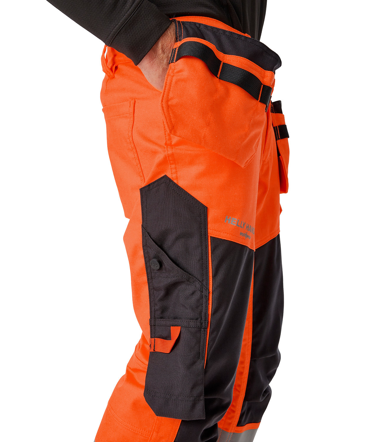 Helly Hansen Alna 2.0 h&aring;ndv&aelig;rkerbukser, Hi-vis Orange/charcoal, large image number 4