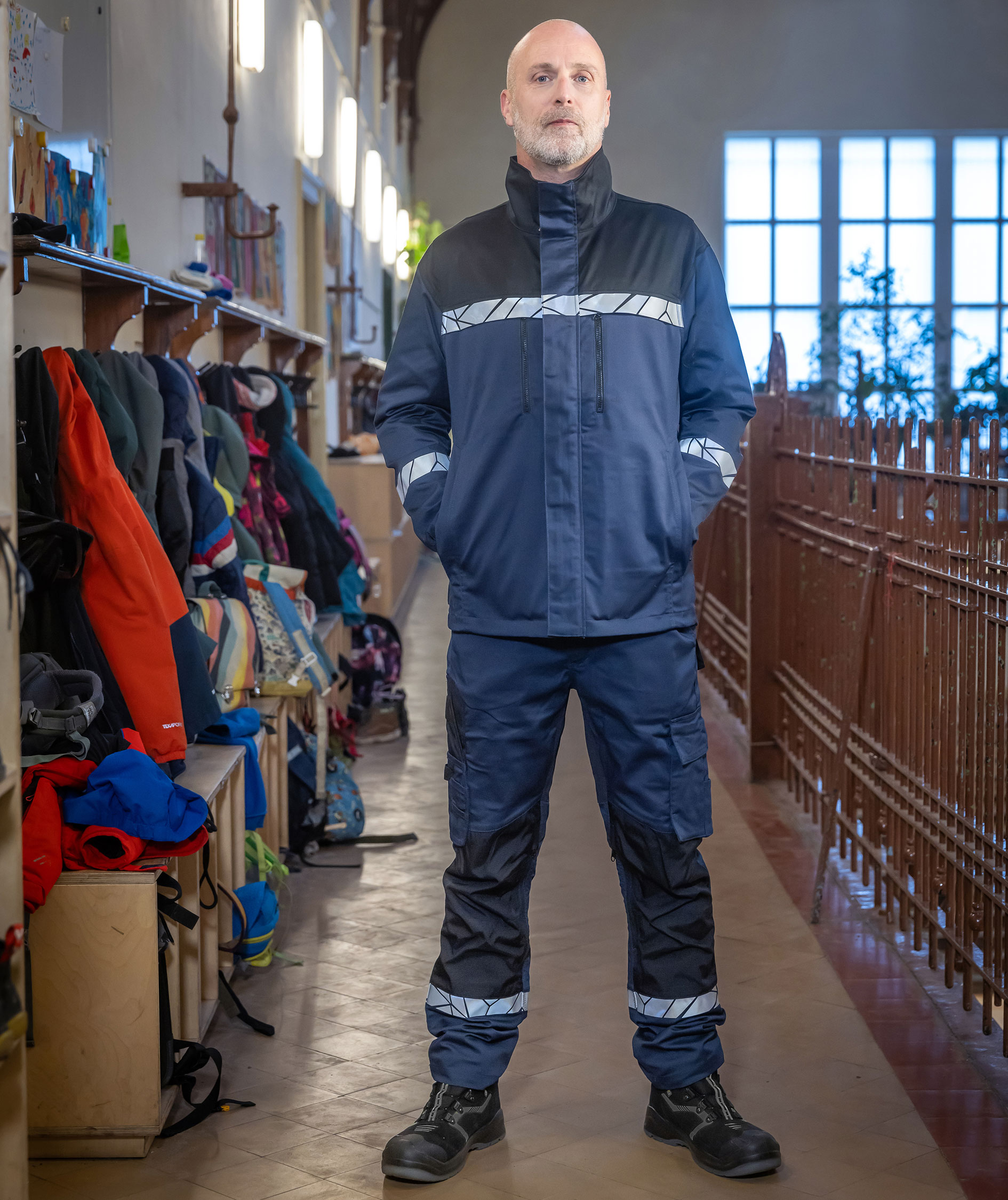 ProJob arbejdsbukser 7508, Marine/Sort, large image number 6