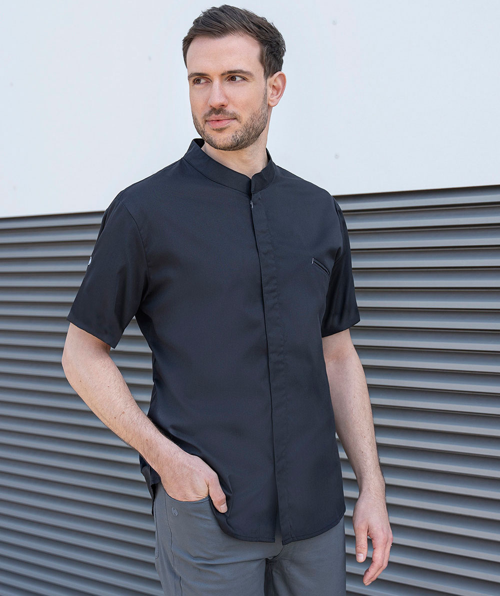 Karlowsky Modern-Touch kort&auml;rmad kockjacka, Black, large image number 1