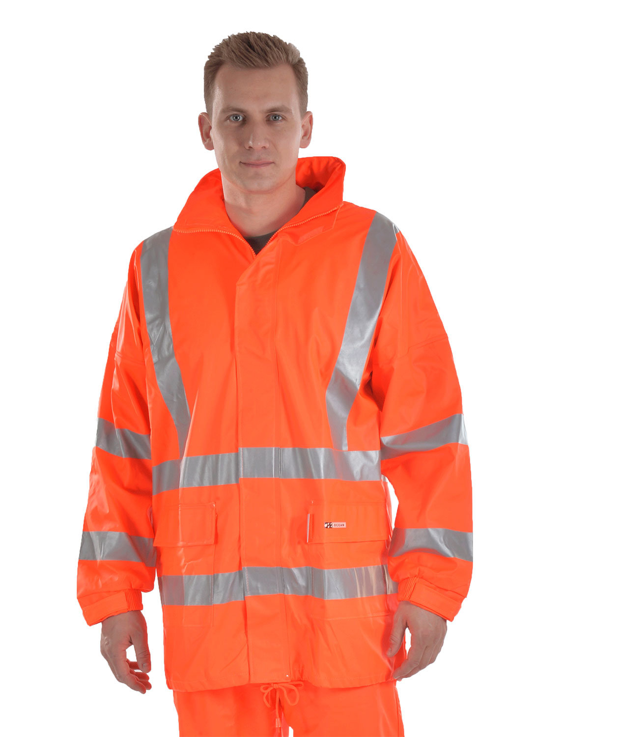 Ocean Comfort Light rain jacket, Hi-vis Orange