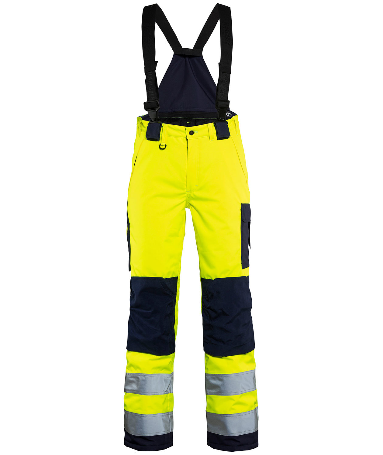 Bl&aring;kl&auml;der vinterbyxa dam, Varsel gul/marinbl&aring;