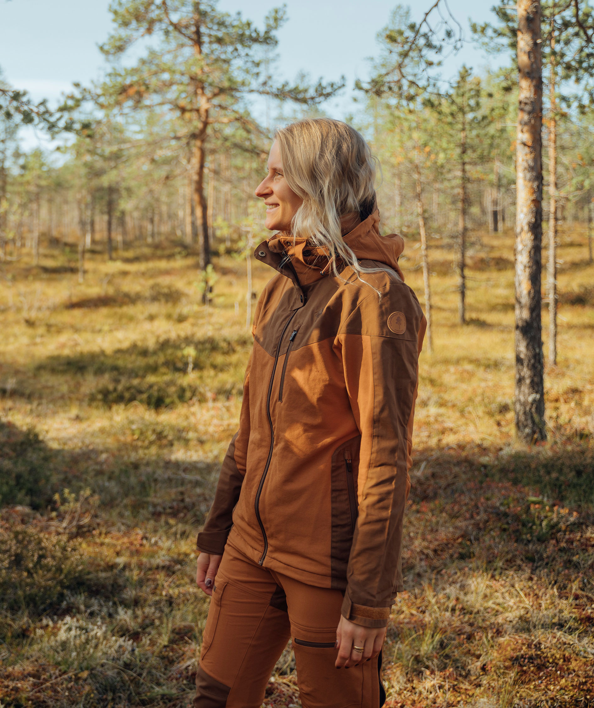 Pinewood&nbsp;Finnveden Hybrid dame friluftsjakke, Fudge/Nougat, large image number 3