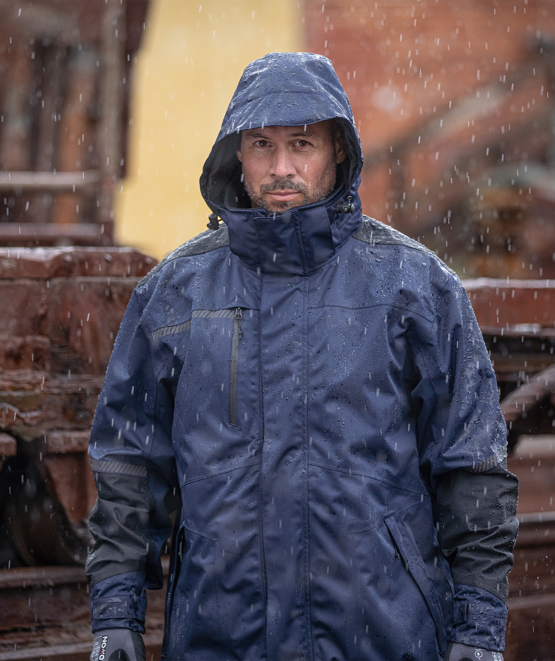 ELKA Working Xtreme Recycled shell jacket, Marine Blue/Black