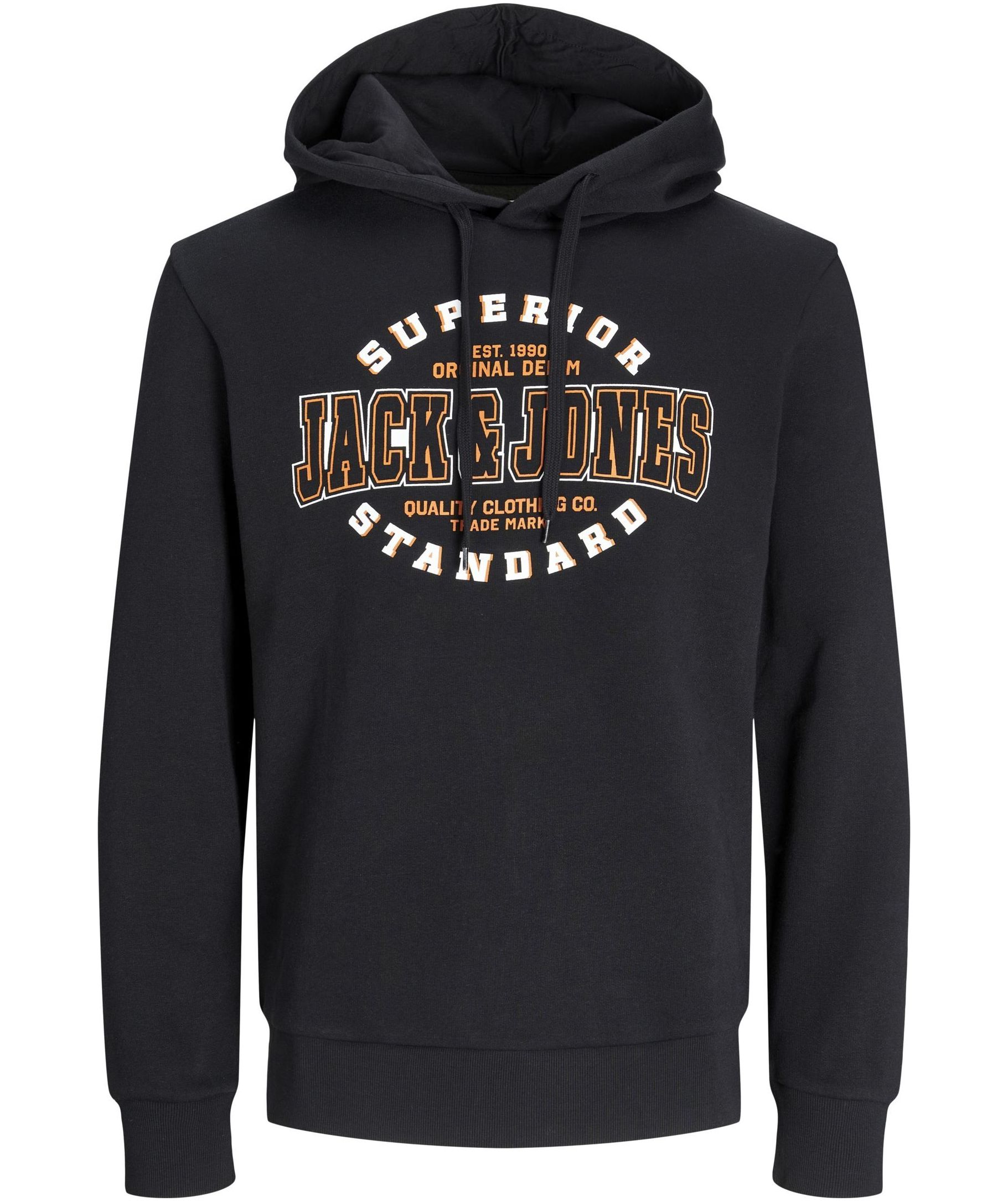 Jack & Jones JJELOGO hoodie, Black
