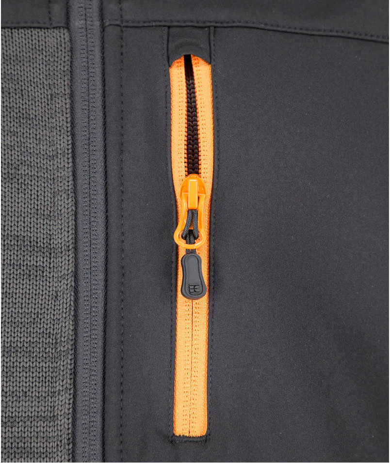 Kramp Original Bodkin strikjakke, Sort/Gr&aring;, large image number 3