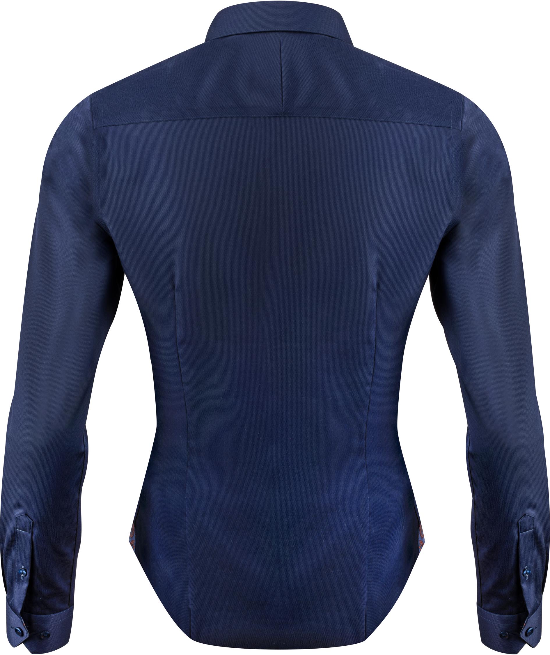 J. Harvest & Frost Twill Purple Bow 146 Lady fit shirt, Navy