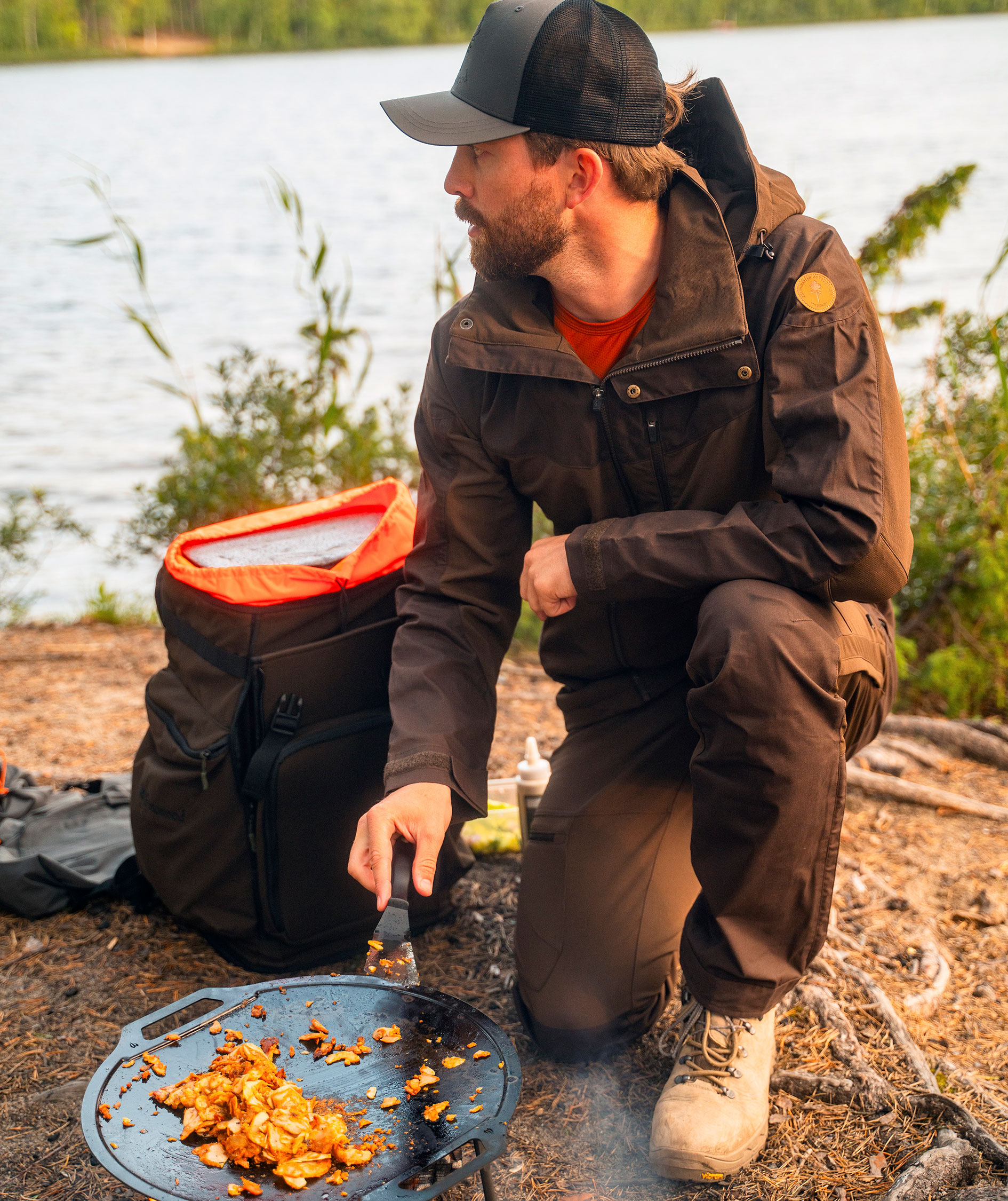 Pinewood Finnveden Hybrid bukser, Dark brown, large image number 3