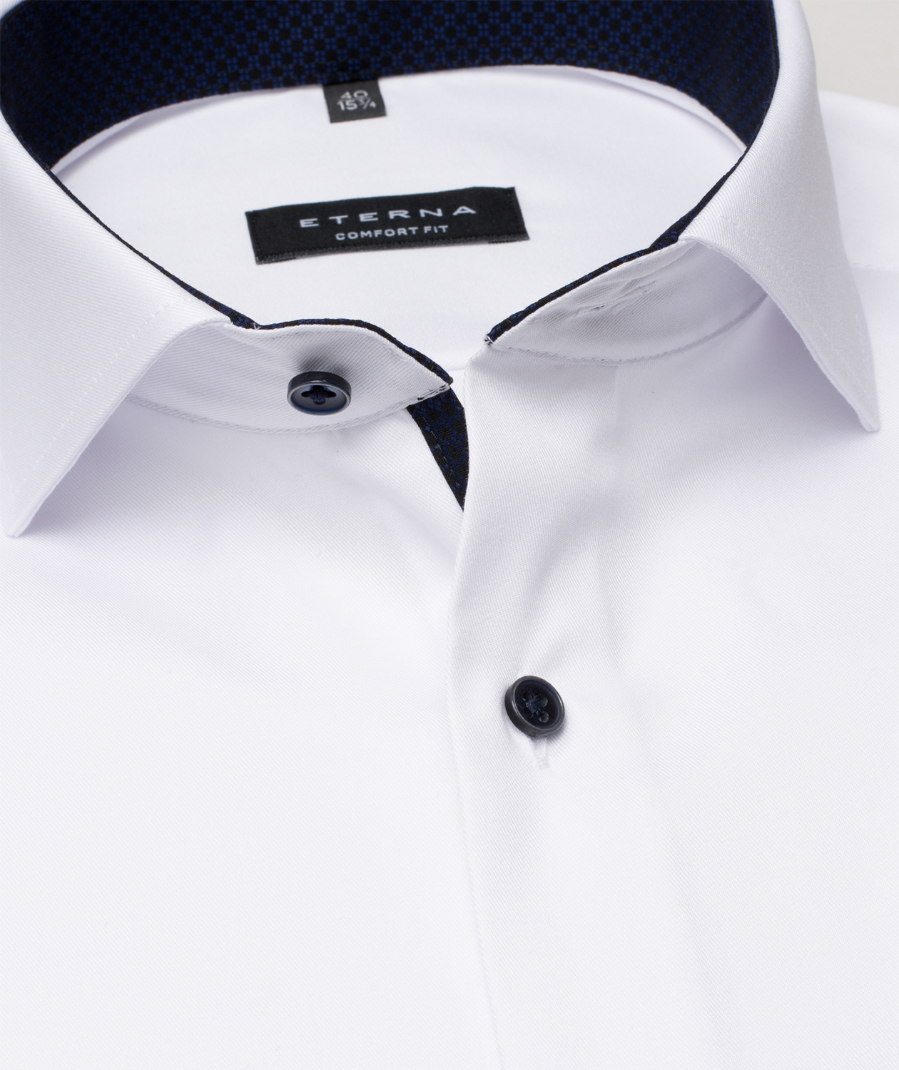 Eterna Cover Comfort fit Hemd mit Kontrast, White, large image number 3