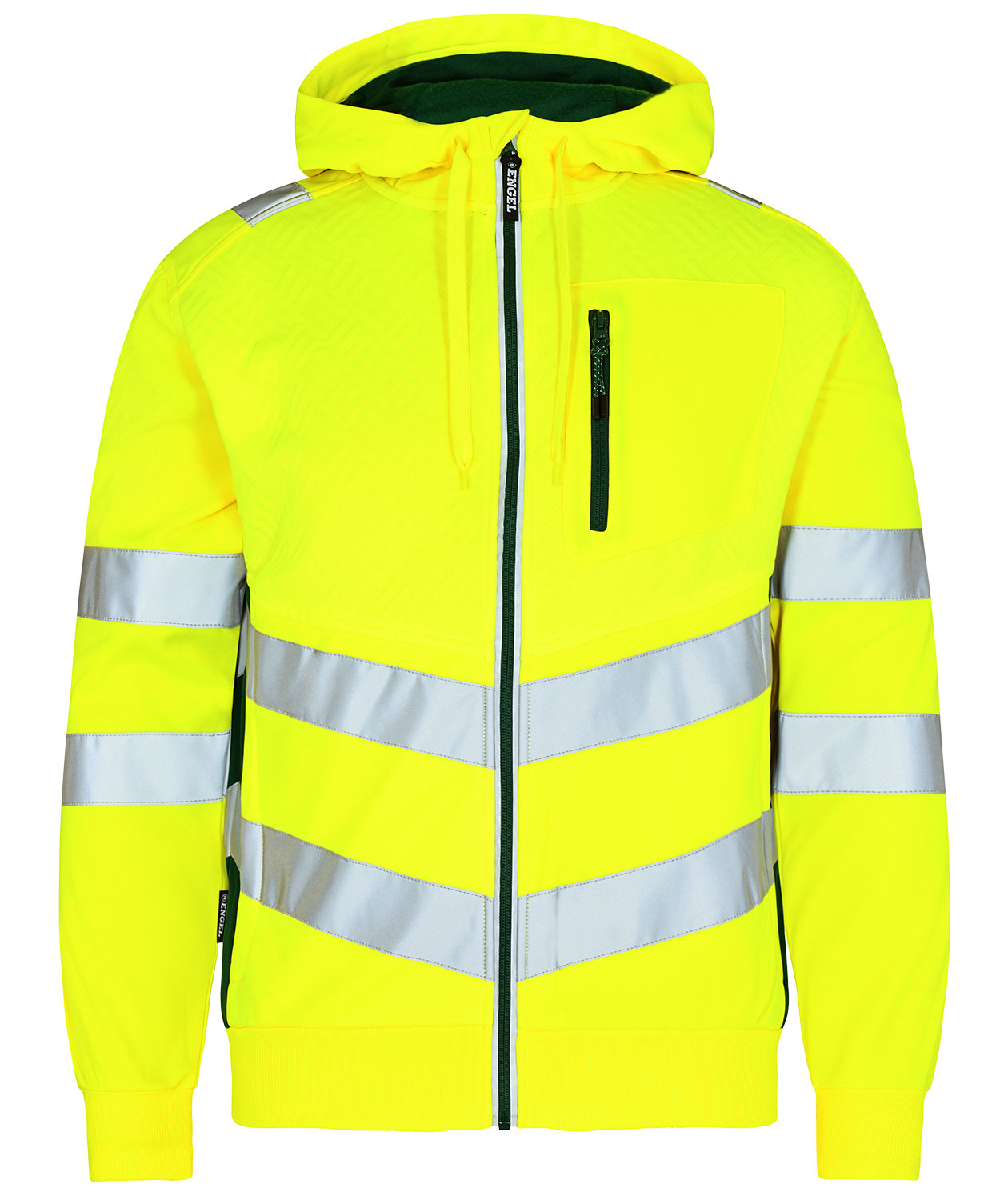 Engel Safety hettegenser, Hi-vis gul/Gr&oslash;nn, Hi-vis gul/Gr&oslash;nn, swatch