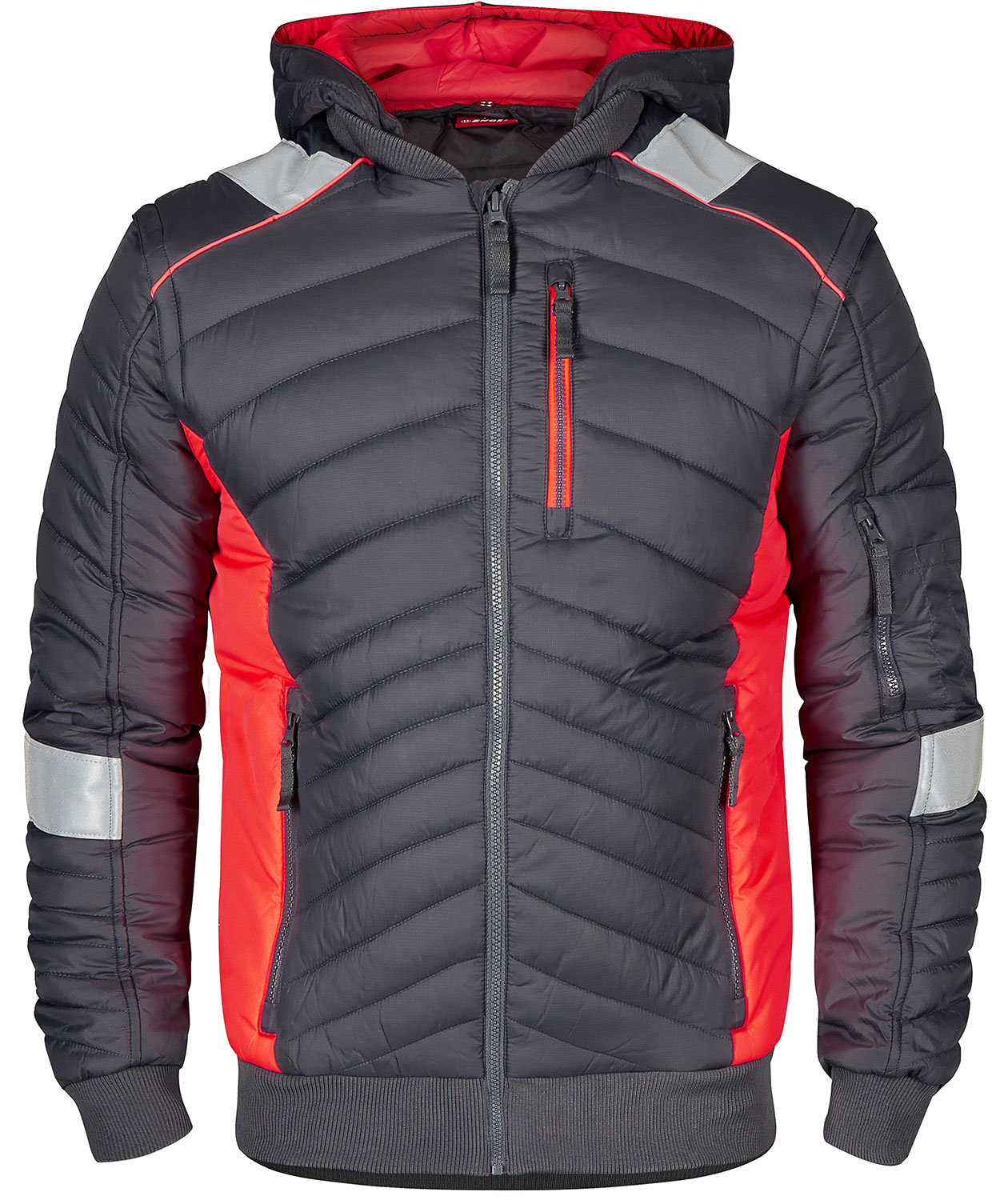 Engel 2-i-1 Cargo jakke, Gr&aring;/R&oslash;d, Gr&aring;/R&oslash;d, swatch