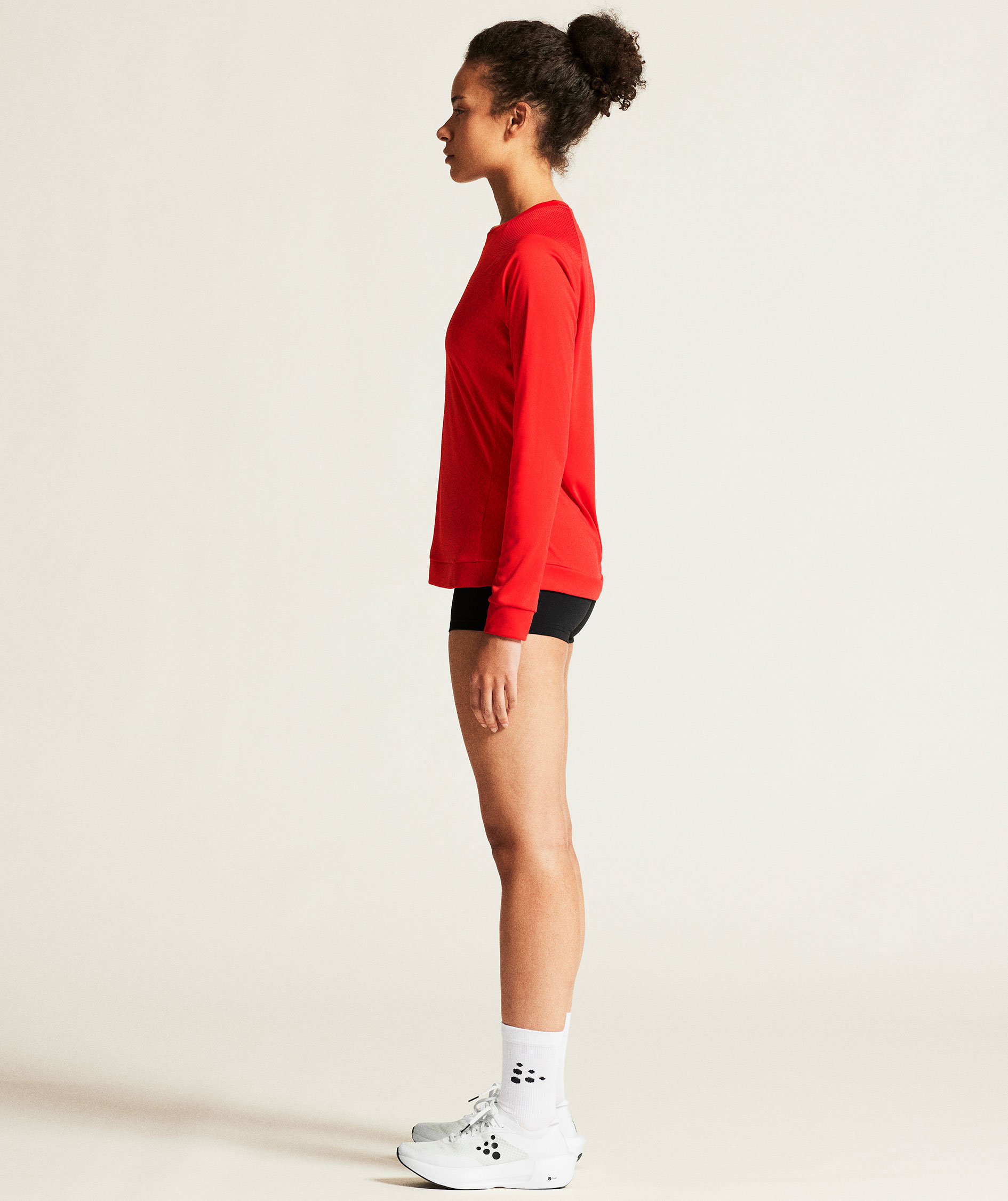 Craft Rush 2.0 langermet dame T-skjorte, Bright red, large image number 4