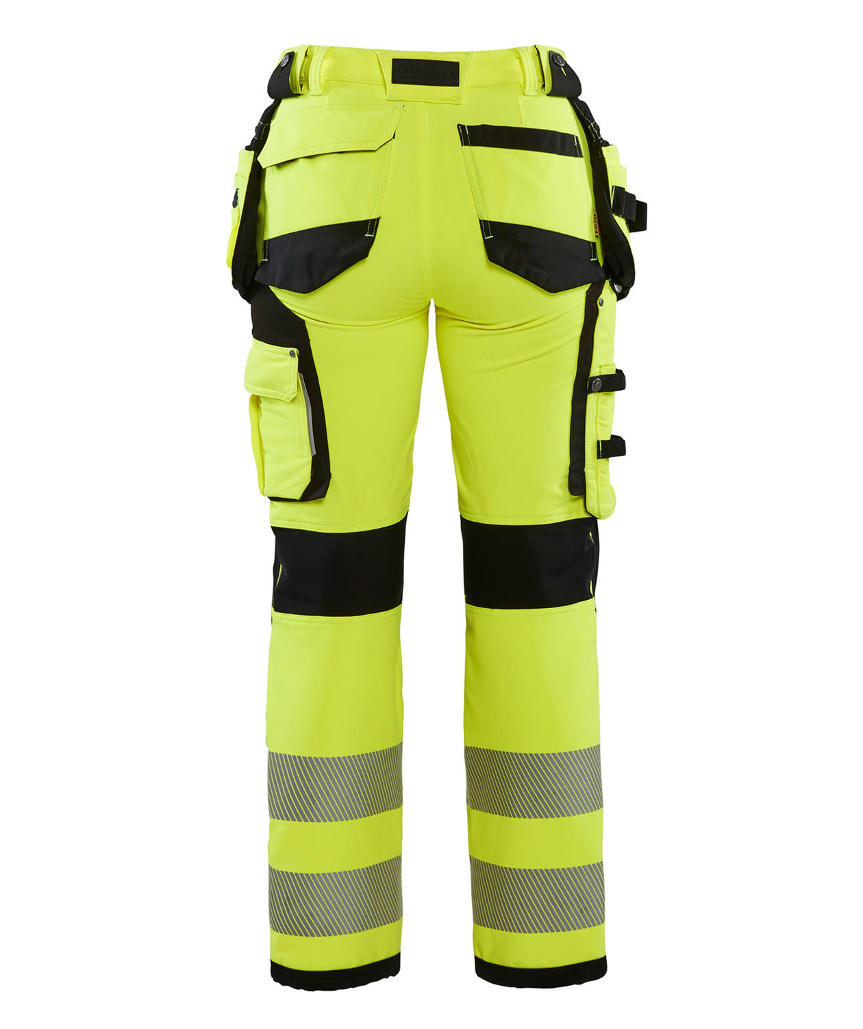 Bl&aring;kl&auml;der Damen Handwerkerhose full stretch, Hi-vis Gelb/Schwarz, large image number 2