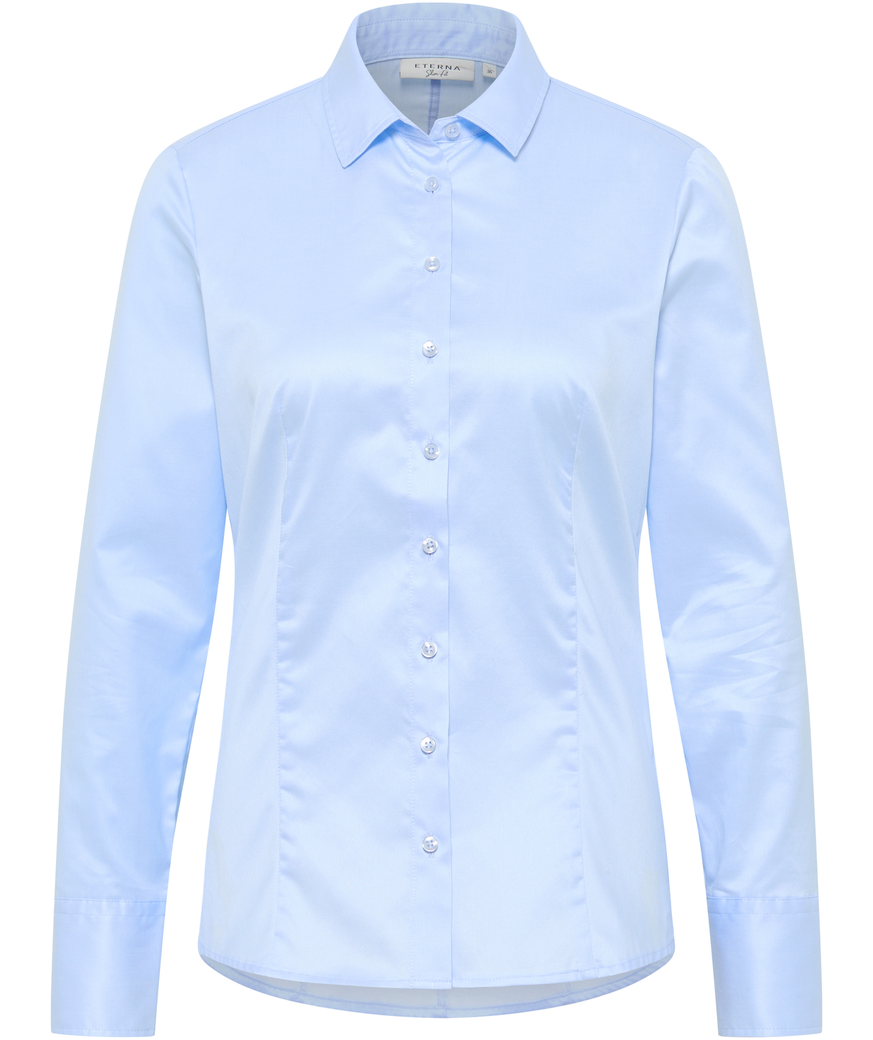 Eterna Cover Slim fit dameskjorte, Lysebl&aring;, large image number 0