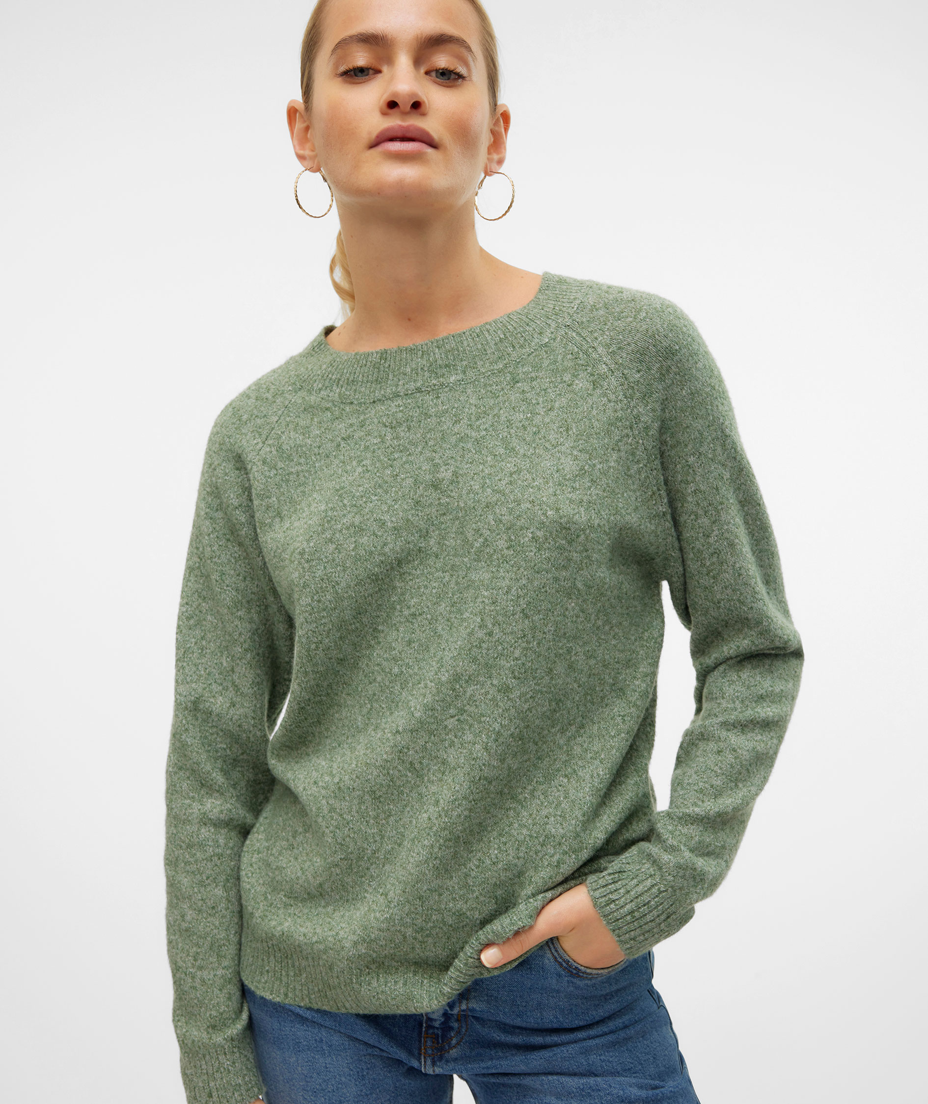 Vero Moda VMDOFFY dame striktr&oslash;je, Laurel Wreath Melange, large image number 5