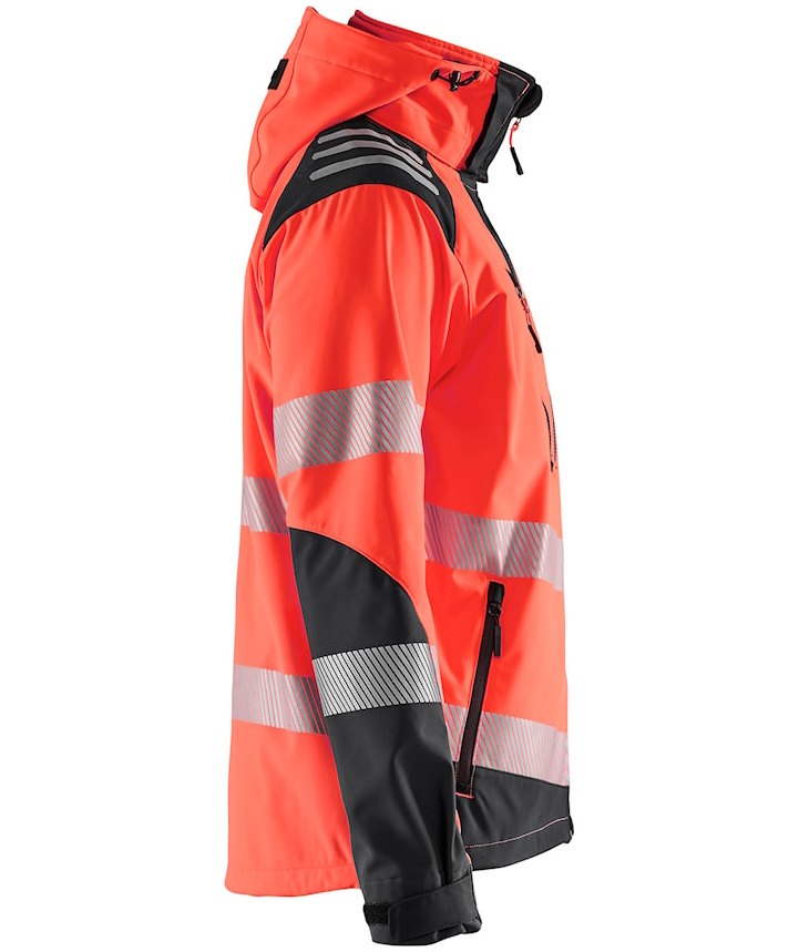 Bl&aring;kl&auml;der softshell jacket, Hi-vis Red/Black, large image number 3