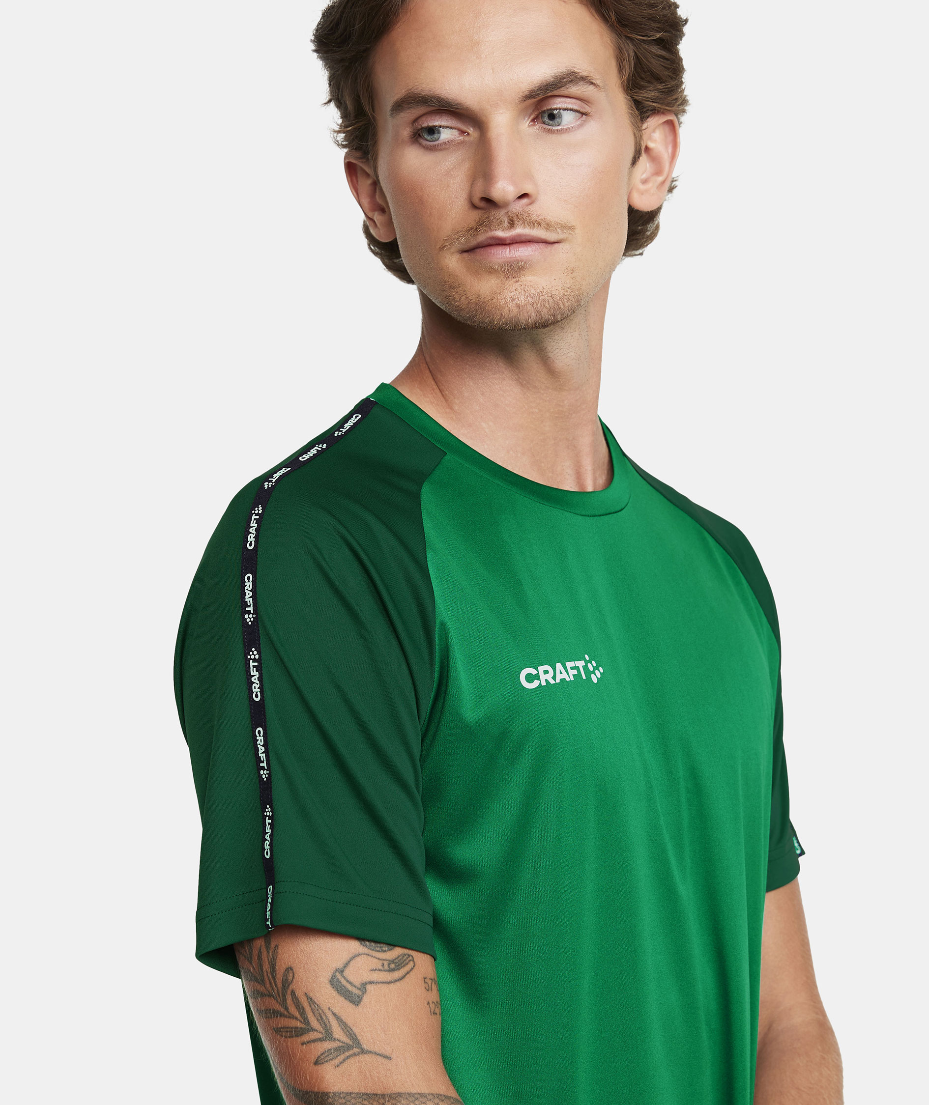 Craft Squad 2.0 Contrast Jersey T-shirt, Team Green-Ivy, large image number 3