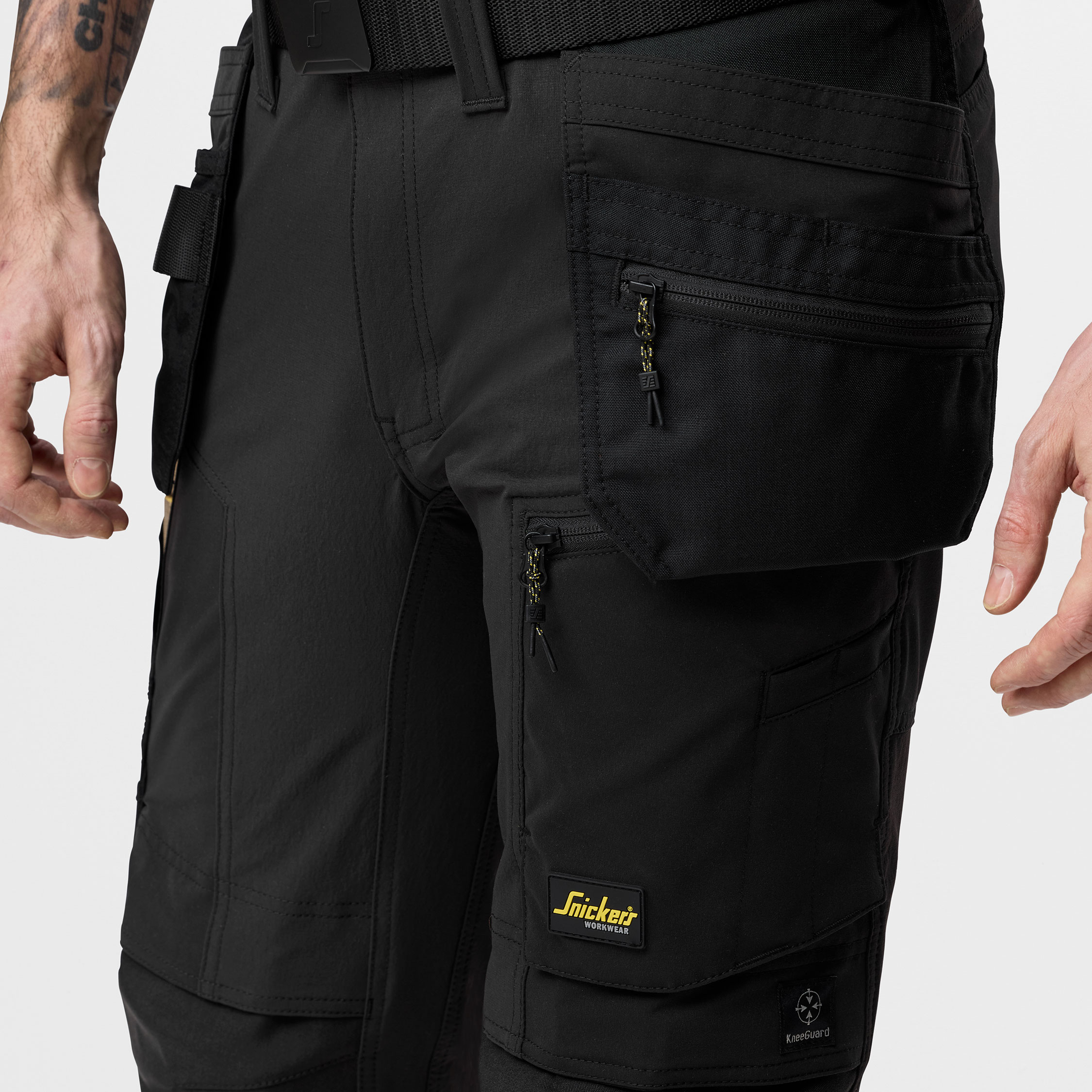 Snickers AllroundWork h&aring;ndverksbukse 6218 full stretch, Black/Black, large image number 6