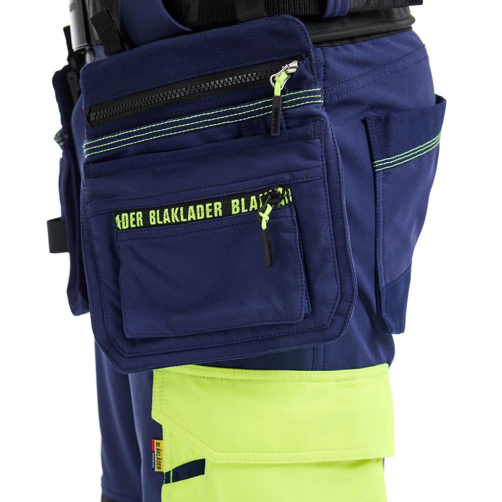 Bl&aring;kl&auml;der ToolRig&trade; craftsman trousers full stretch, Marine/Hi-Vis yellow, large image number 8