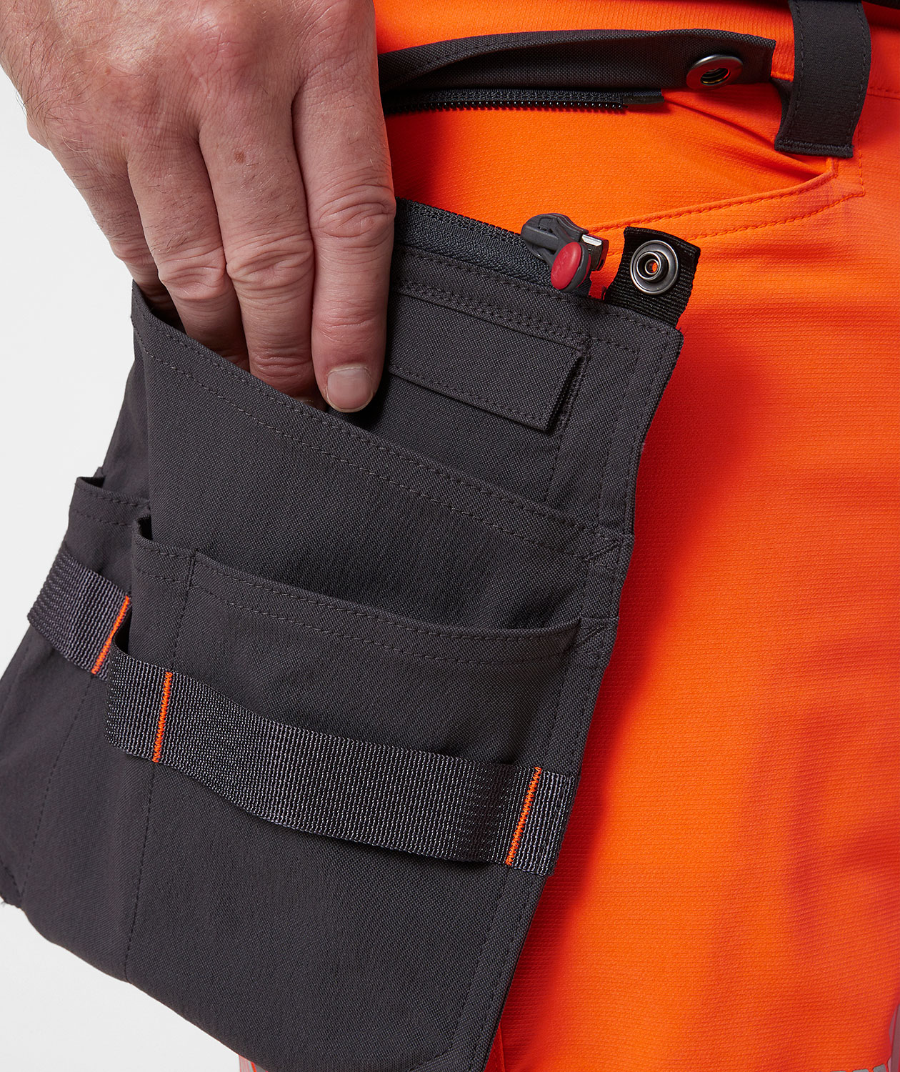 Helly Hansen ICU hantverksshorts full stretch, Varsel Orange/Ebony, large image number 4