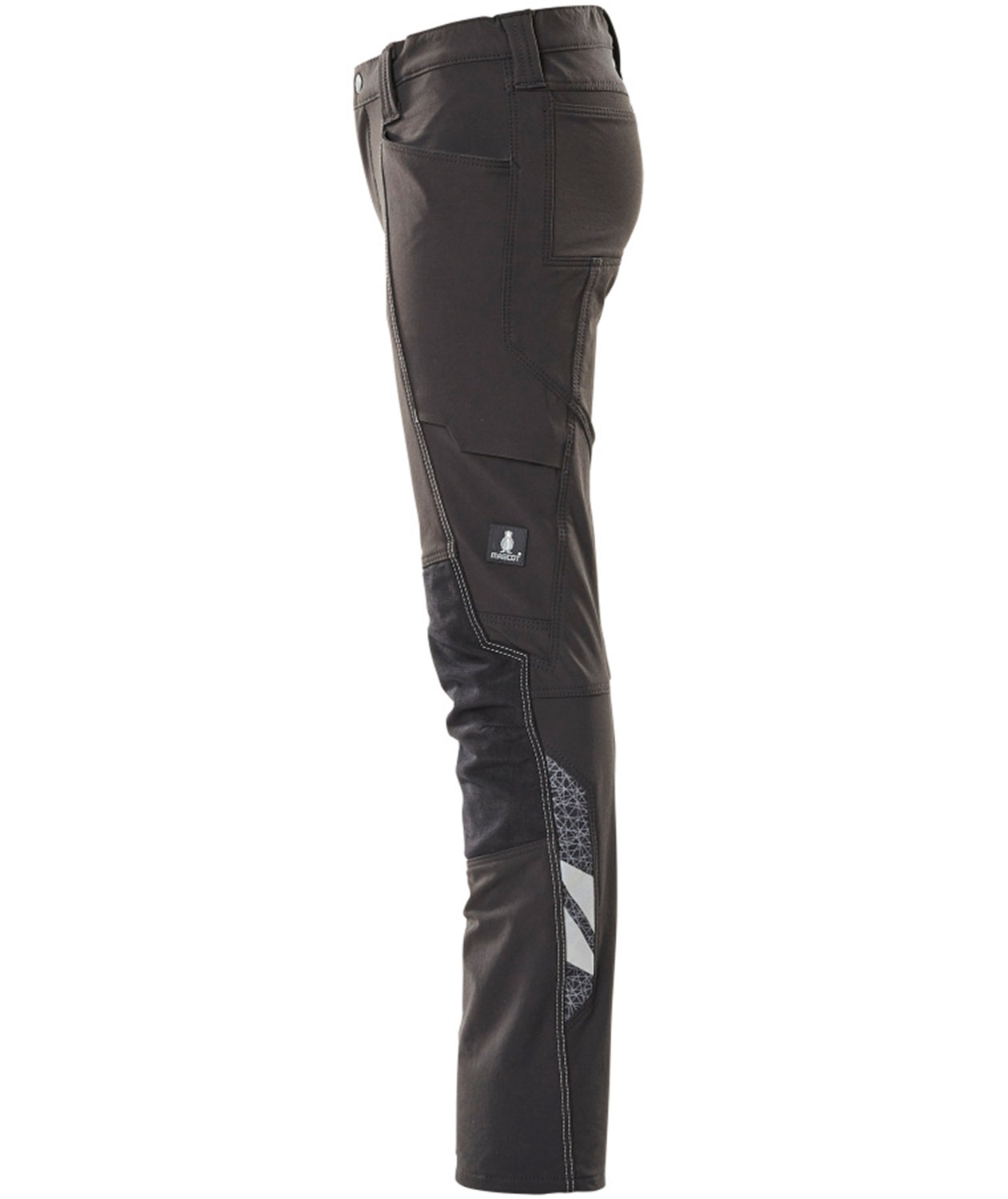 Mascot Accelerate work trousers for kids full stretch, Black, large image number 3