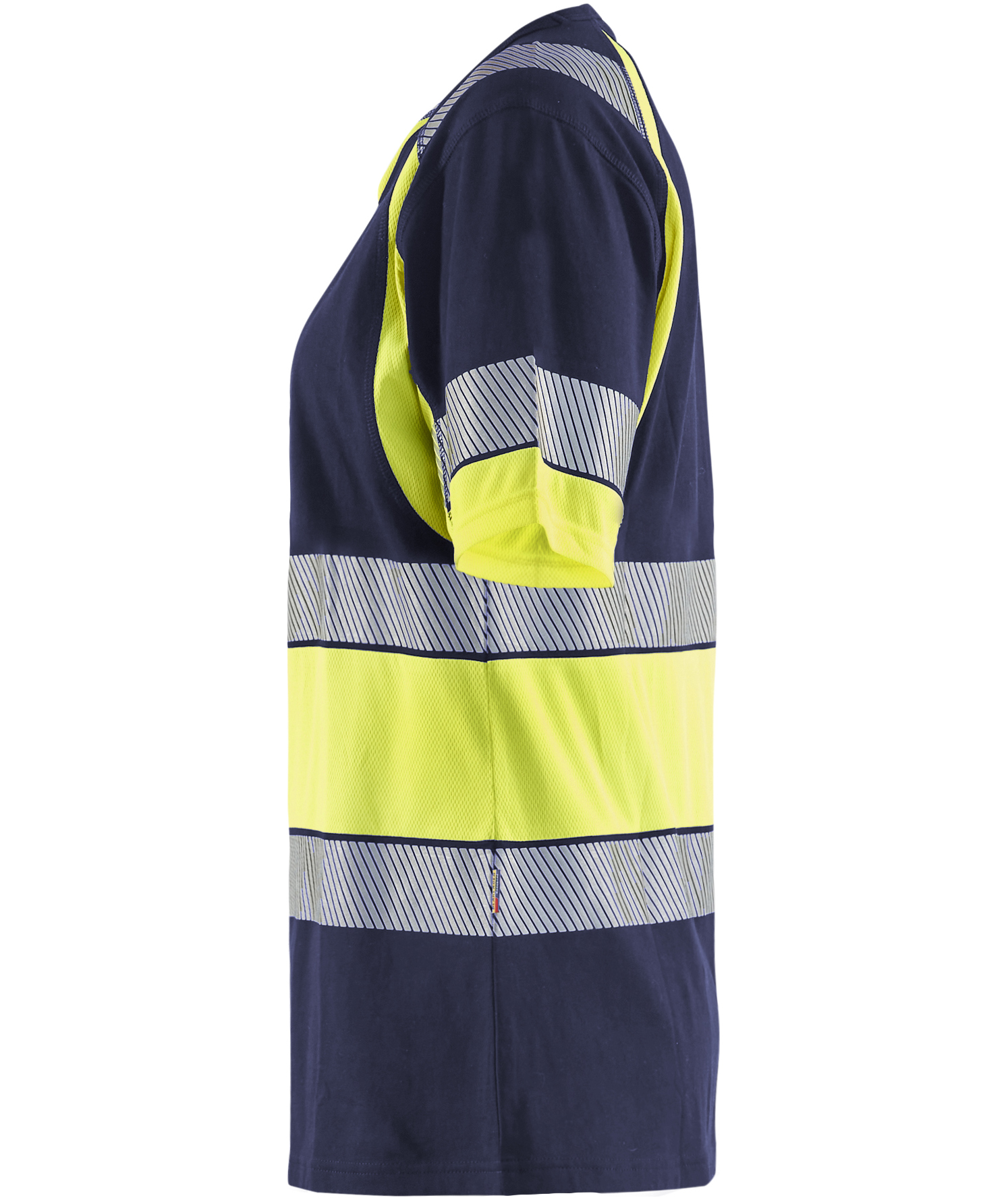 Bl&aring;kl&auml;der dame T-skjorte, Marine/Hi-Vis gul, large image number 4