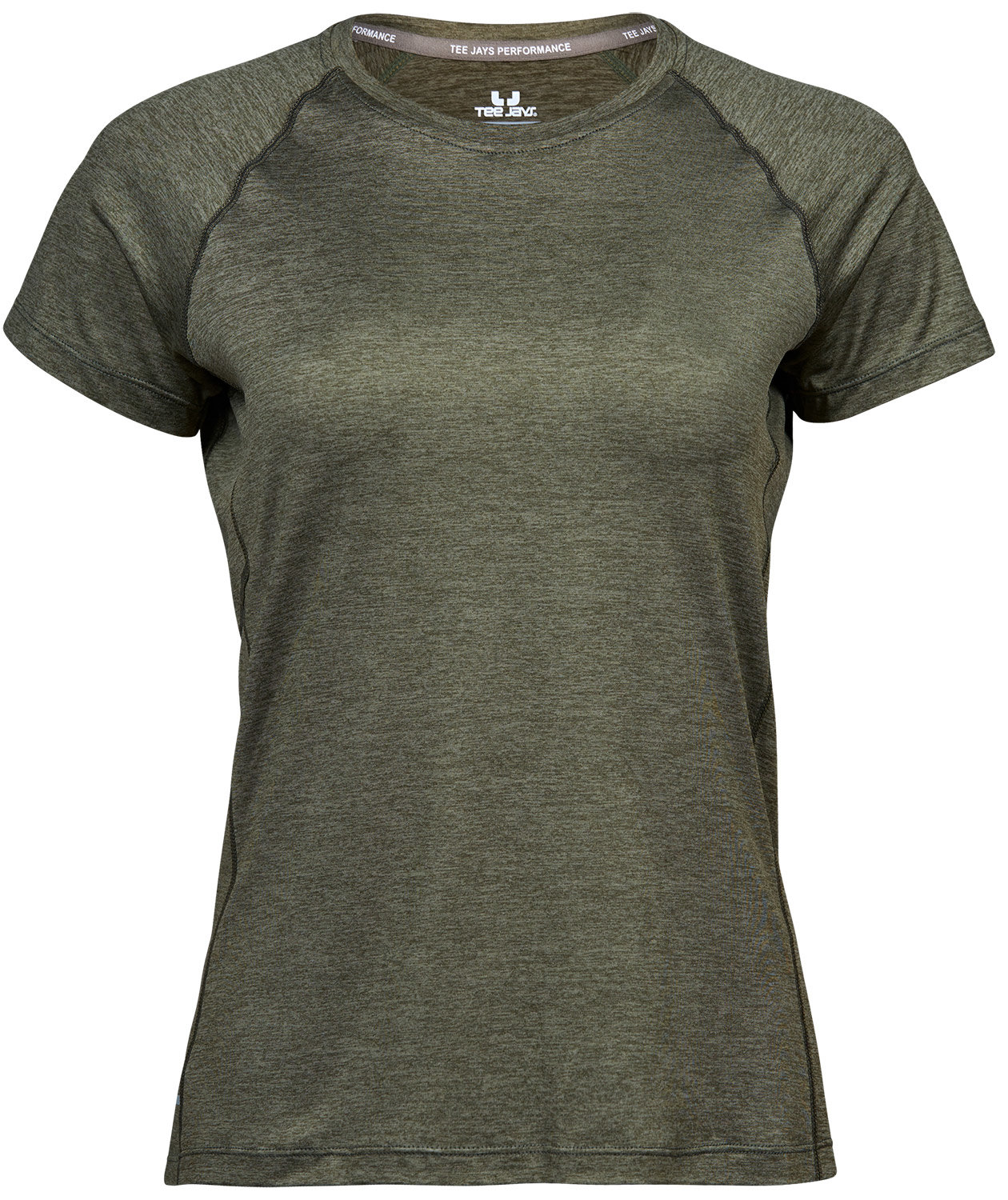 Tee Jays CoolDry T-shirt dam, Olivgr&ouml;n Melerad