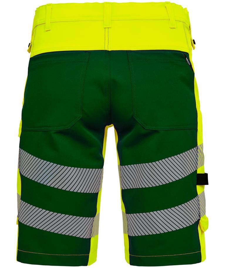 Engel Safety work shorts full stretch, Hi-vis yellow/Green