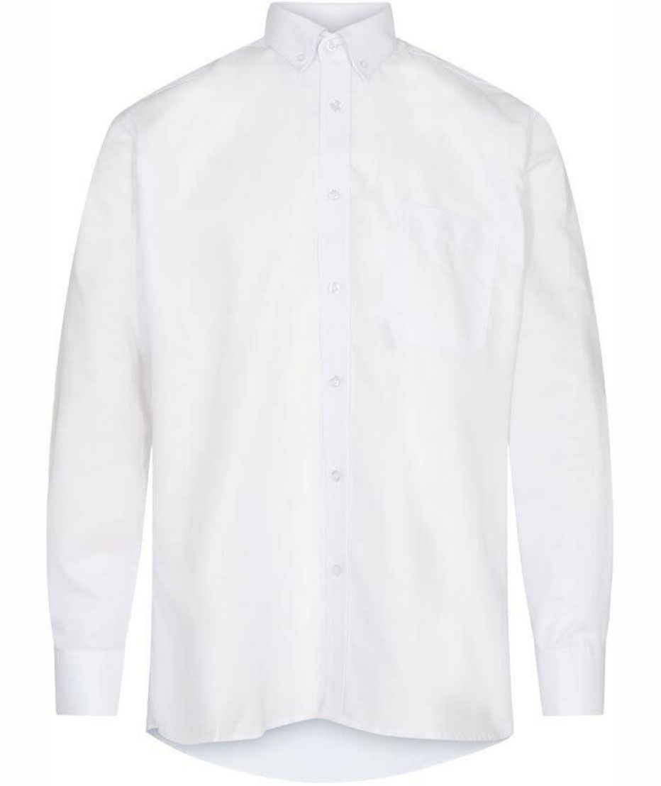 Angli 6900 Oxford blend skjorte langermet, classic+, Hvit