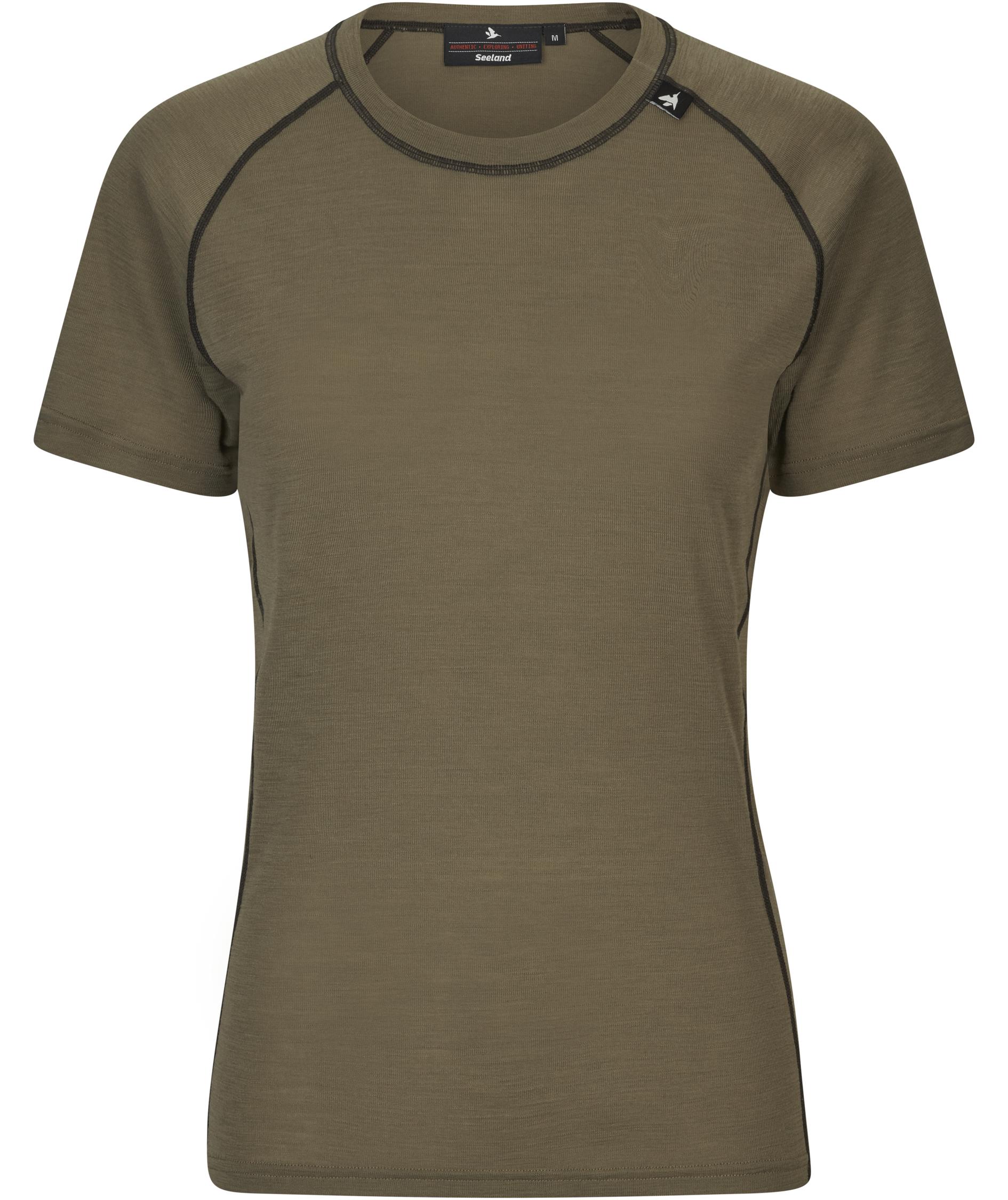 Seeland Apex Aia kurz&auml;rmlige Baselayer Sweater mit Merinowolle, Covert Green