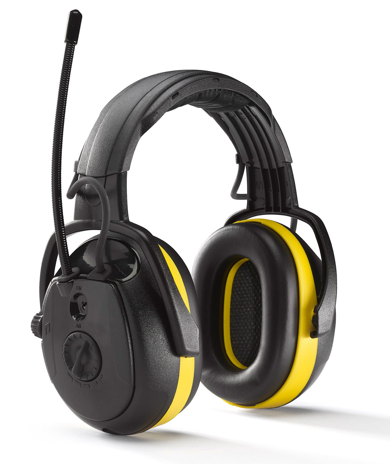 Hellberg Secure RELAX h&oslash;rev&aelig;rn med FM radio, Sort/Gul