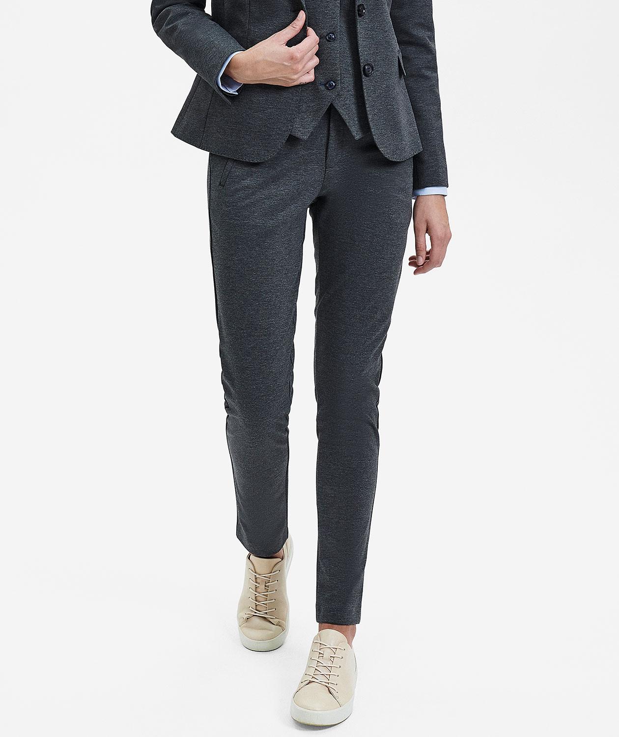 Sunwill Extreme Flexibility Slim fit damebukse, Charcoal, large image number 3