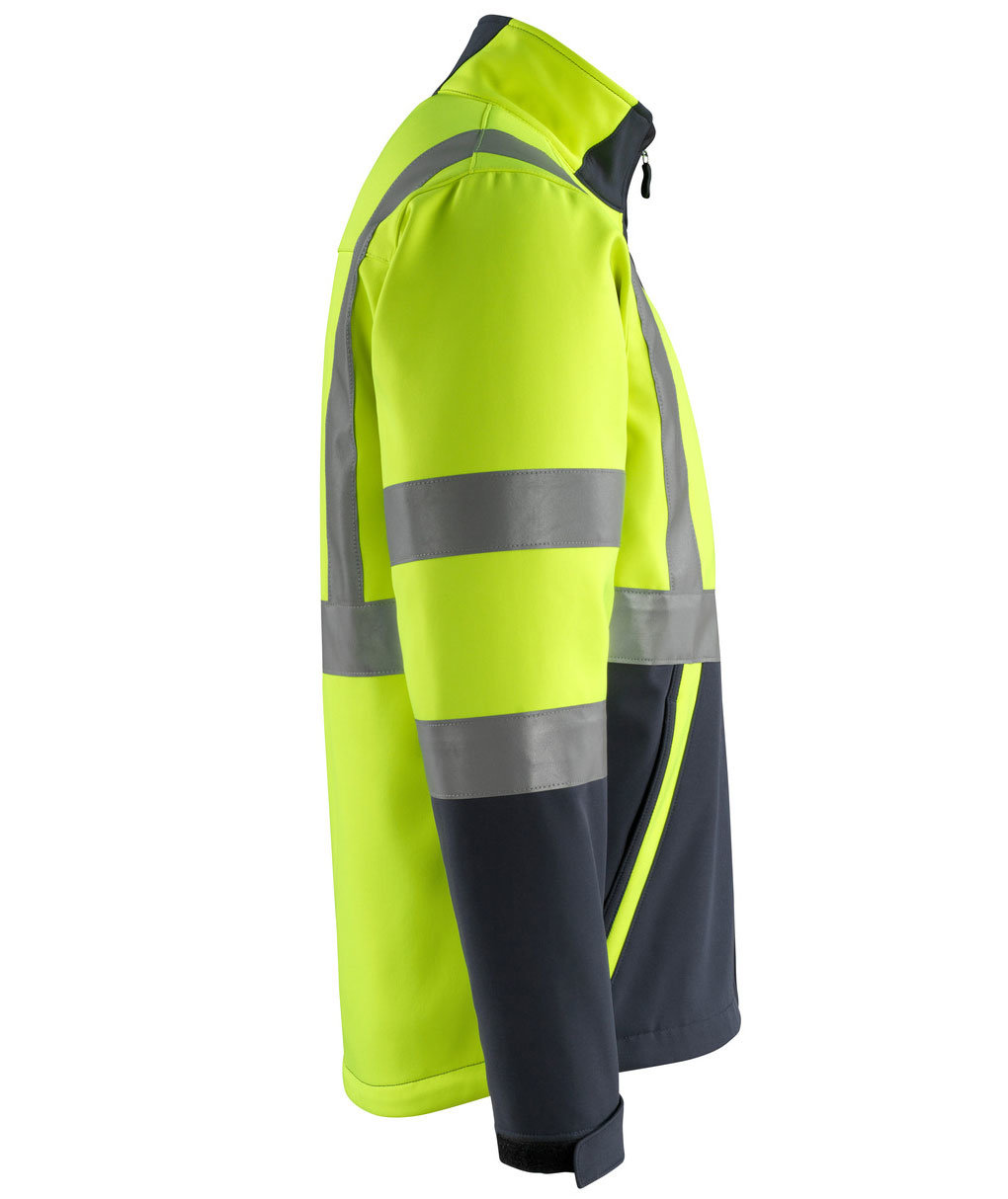 Mascot Safe Light Kiama softshelljakke, Hi-Vis Gul/M&oslash;rk Marine, large image number 3