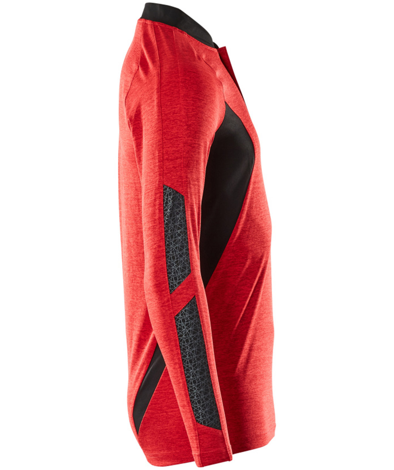 Mascot Accelerate Coolmax lang&aelig;rmet polo T-shirt, Signalr&oslash;d/sort, large image number 2