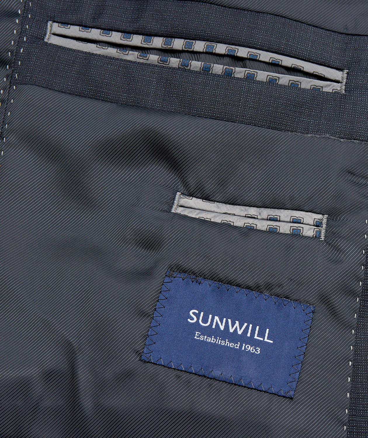 Sunwill Weft Stretch Water Repellent Modern fit blazer, Navy, large image number 5
