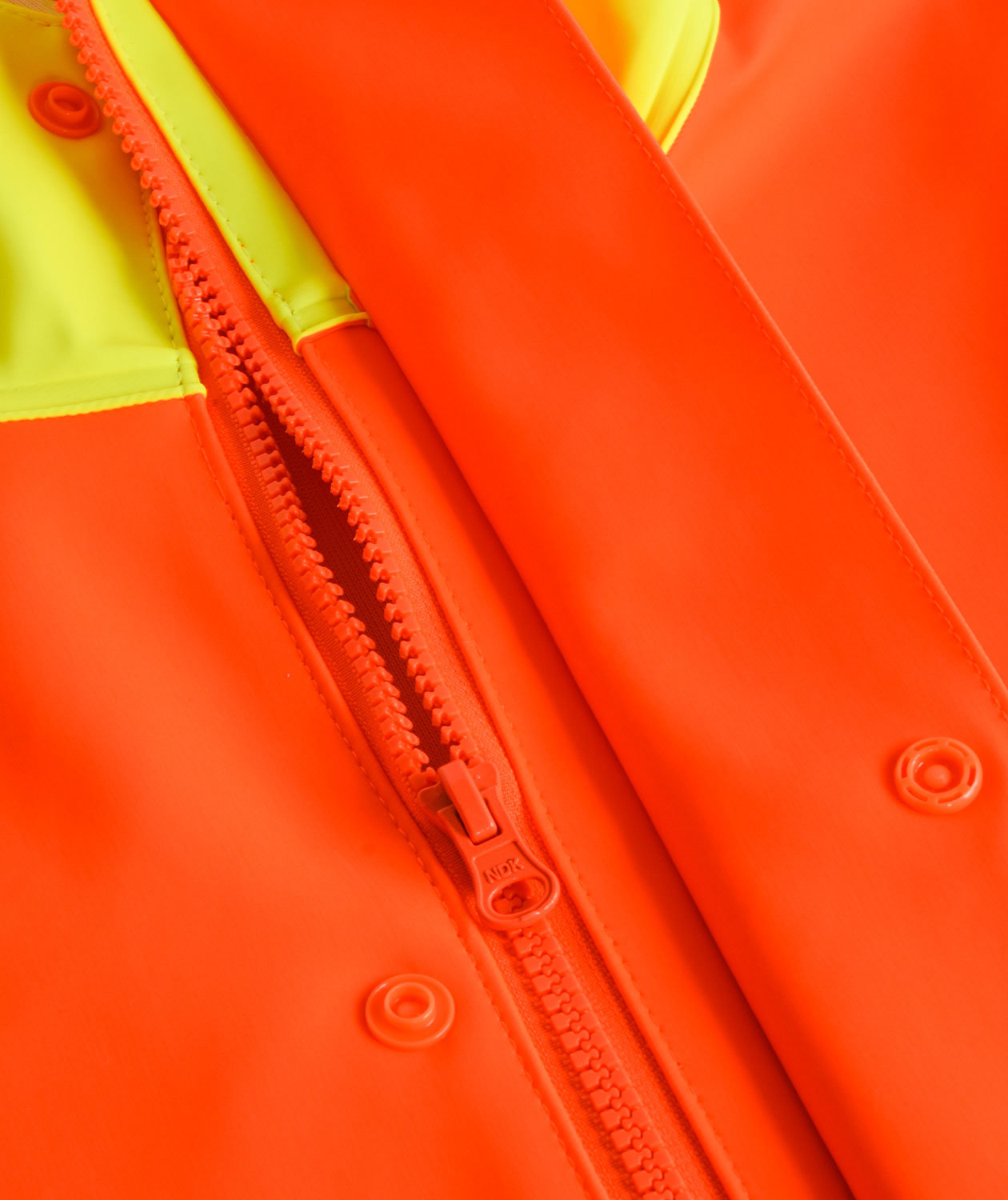 Lyngs&oslash;e PVC rain jacket, Hi-vis Orange/Marine, large image number 2