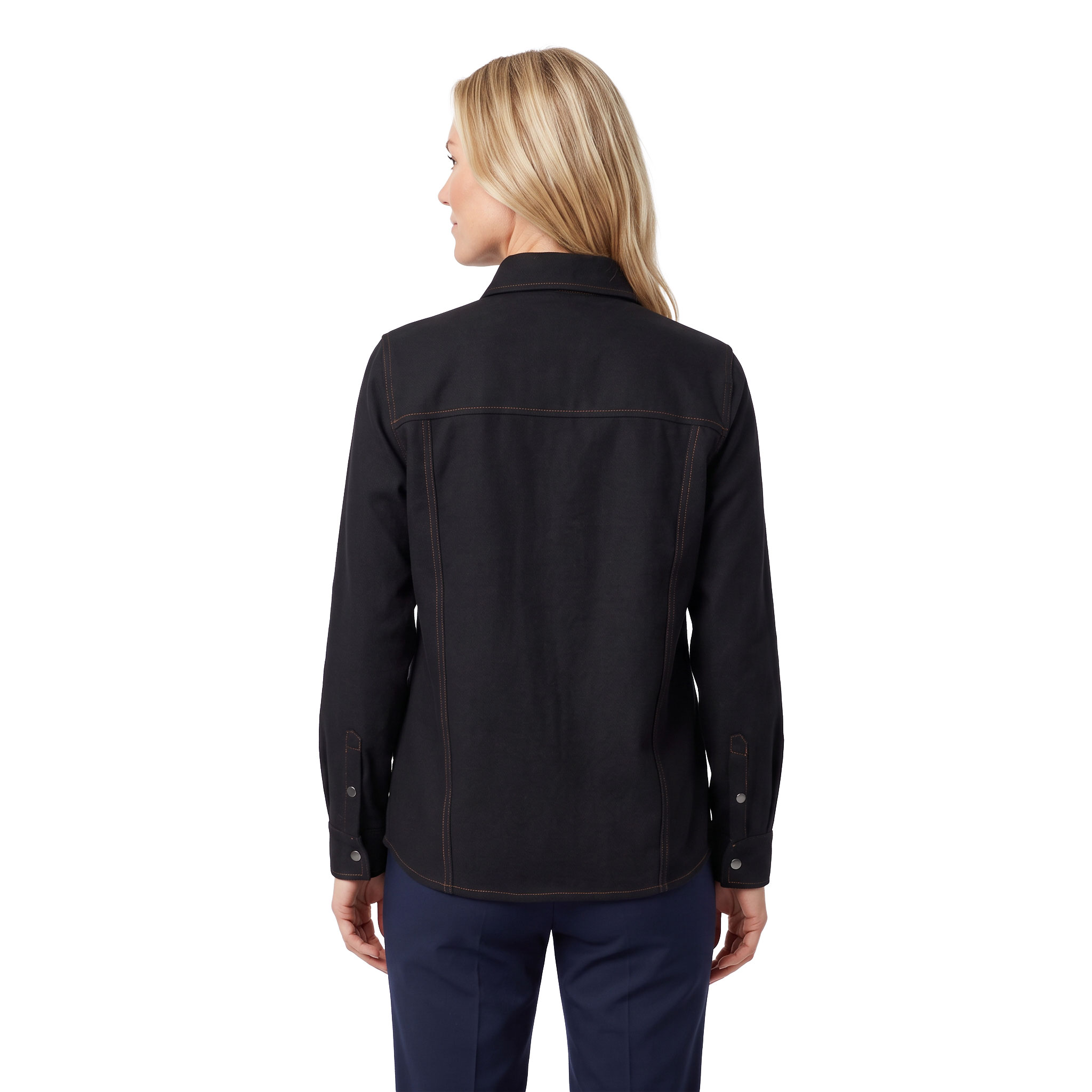 ID women's Modern fit flannel shirt, Black, large image number 3