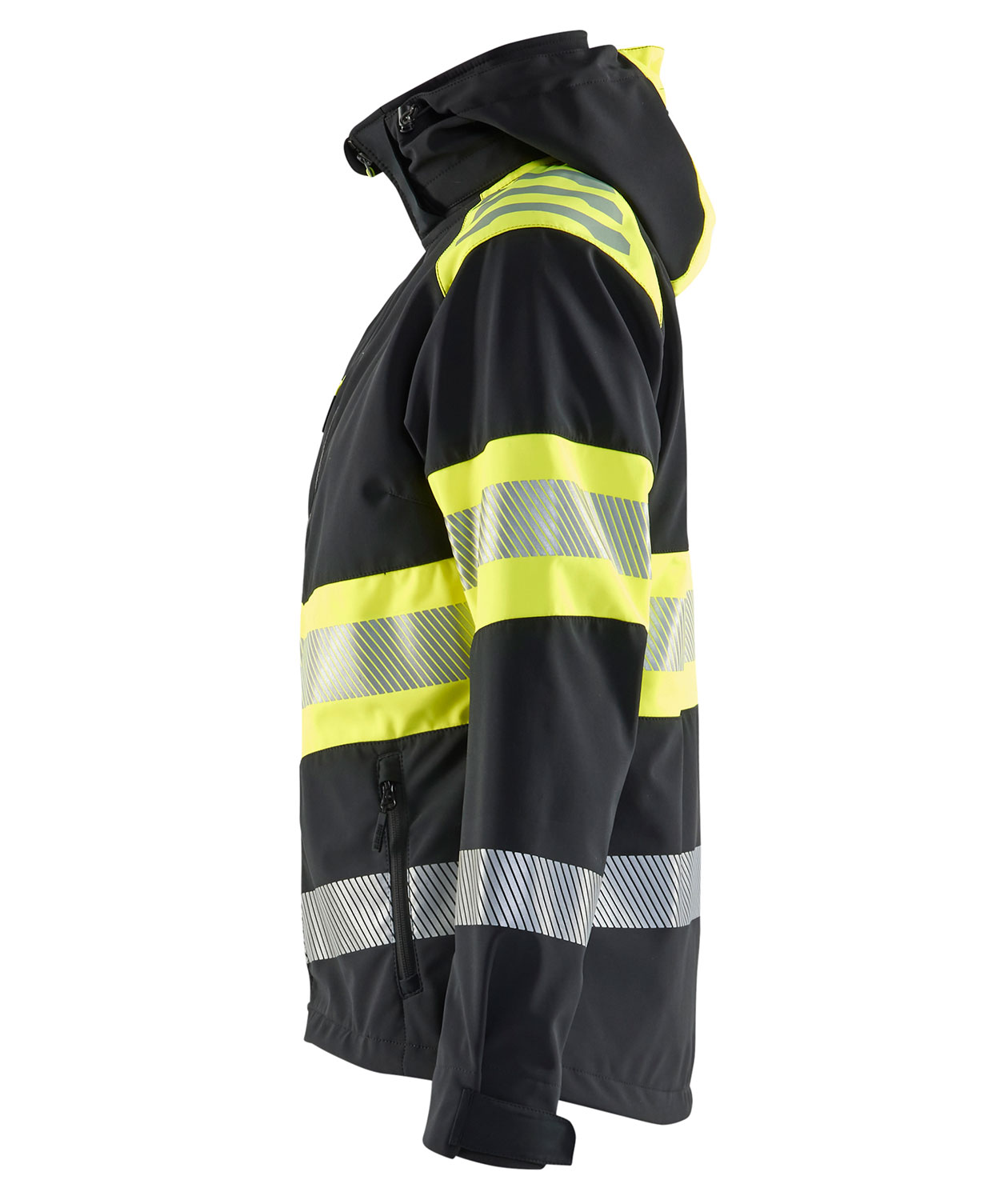 Bl&aring;kl&auml;der dame softshelljakke, Svart/Hi-Vis Gul, large image number 3